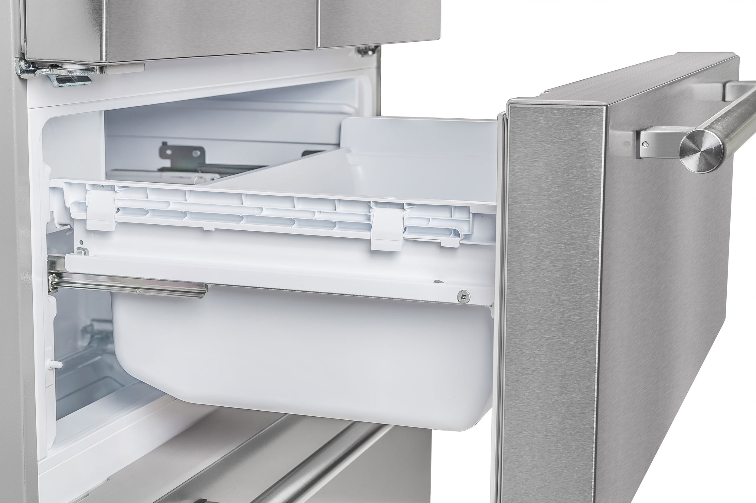 Forno Moena 36 in. 19.2 cu. ft. Counter Depth Stainless Steel Refrigerator with Ice Maker | FFRBI1820-36SB