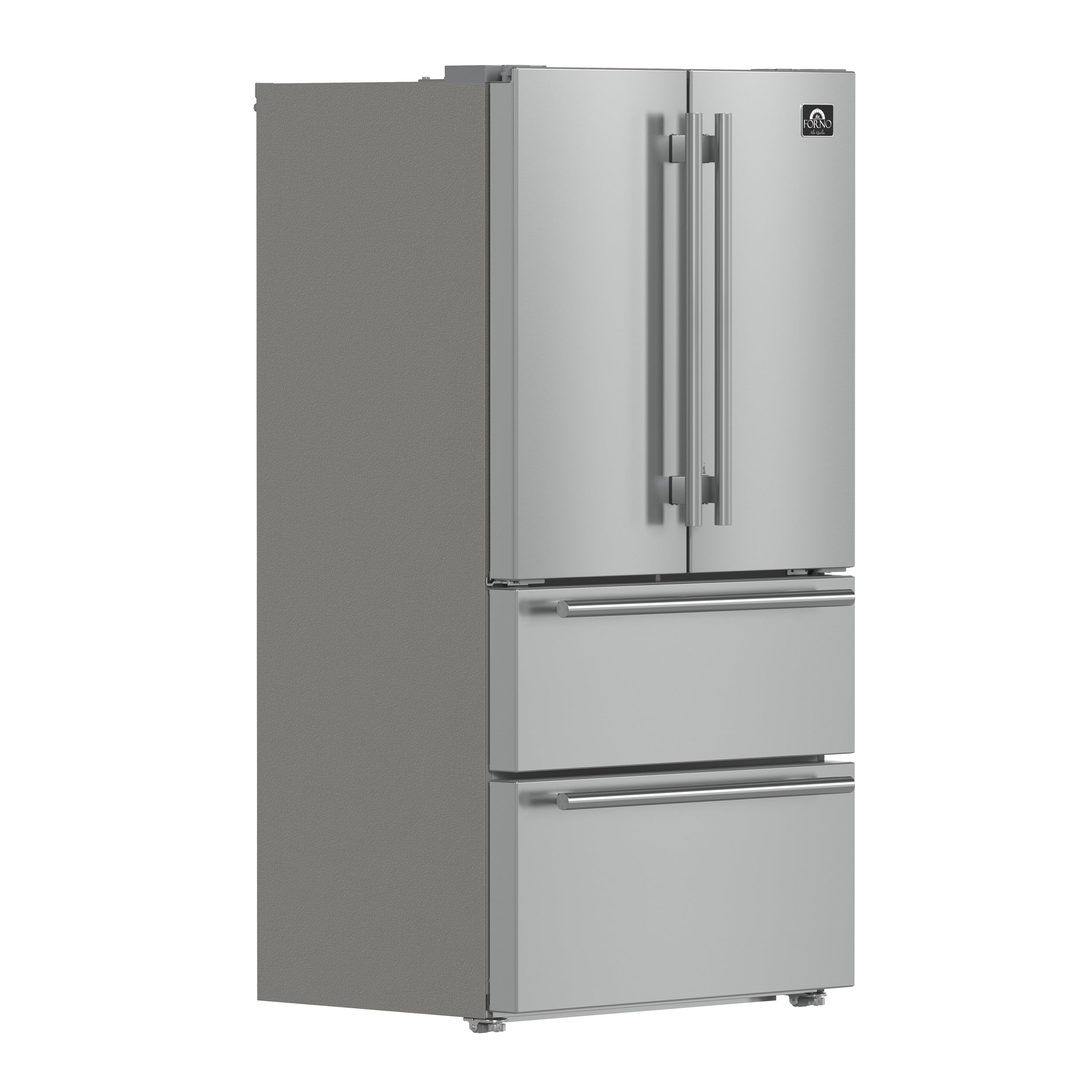 Forno Moena 36 in. 19.2 cu. ft. Counter Depth Stainless Steel Refrigerator with Ice Maker | FFRBI1820-36SB