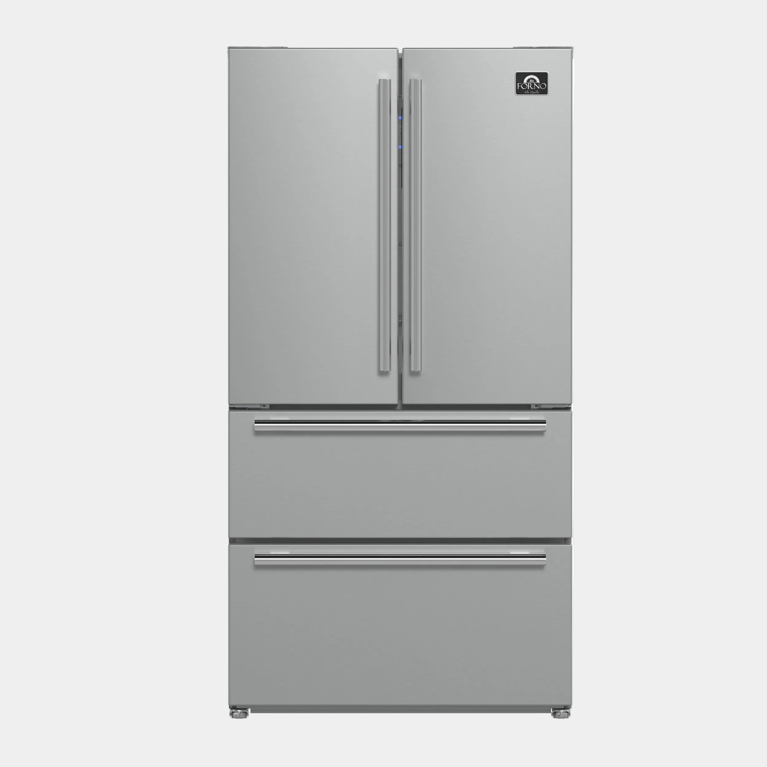 Forno Moena 36 in. 19.2 cu. ft. Counter Depth Stainless Steel Refrigerator with Ice Maker | FFRBI1820-36SB