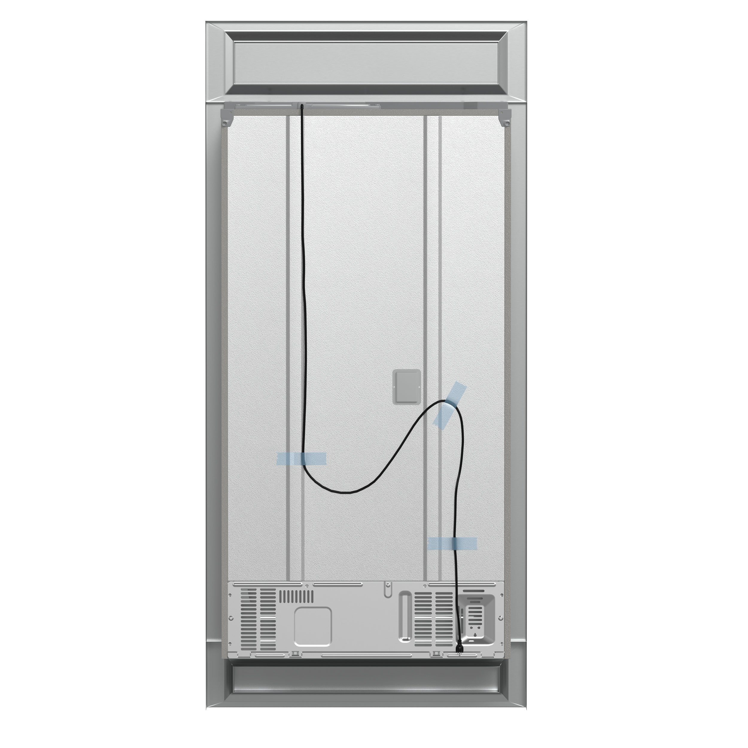 Forno Moena 40 in. 19.2 cu. ft. Built-In Stainless Steel Refrigerator with Ice Maker and Decorative Trim Kit | FFRBI1820-40MG