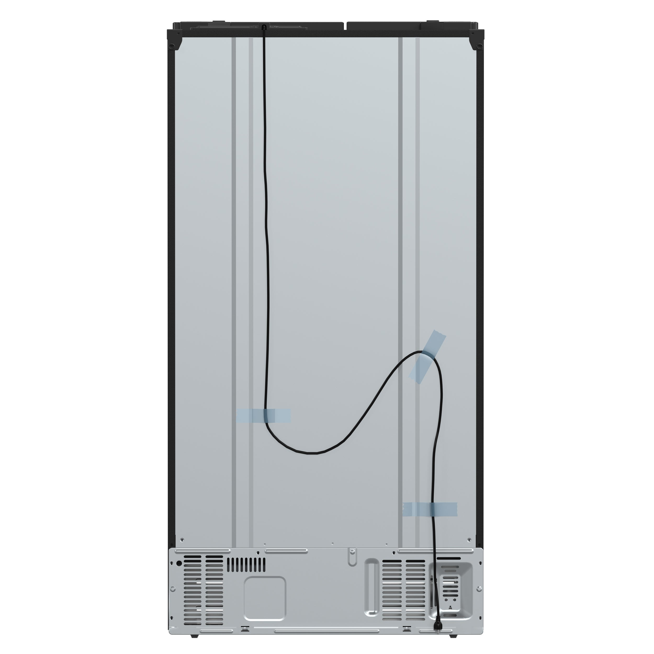 Forno Salerno 36 in. 20 cu. ft. Side-by-Side Black Refrigerator with Water, Ice Dispenser and Antique Brass Accents | FFRBI1844-36BLK