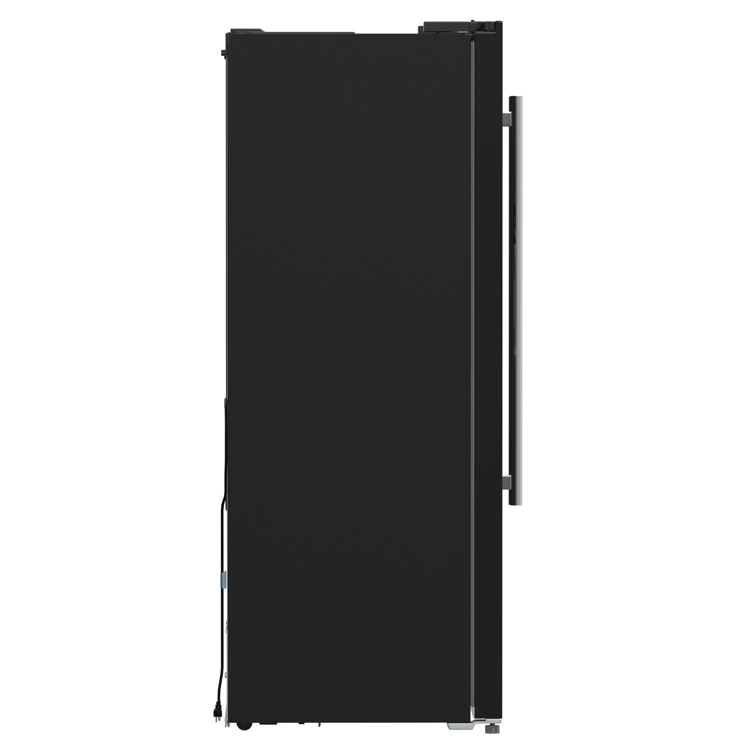 Forno Salerno 36 in. 20 cu. ft. Side-by-Side Black Refrigerator with Water, Ice Dispenser and Antique Brass Accents | FFRBI1844-36BLK