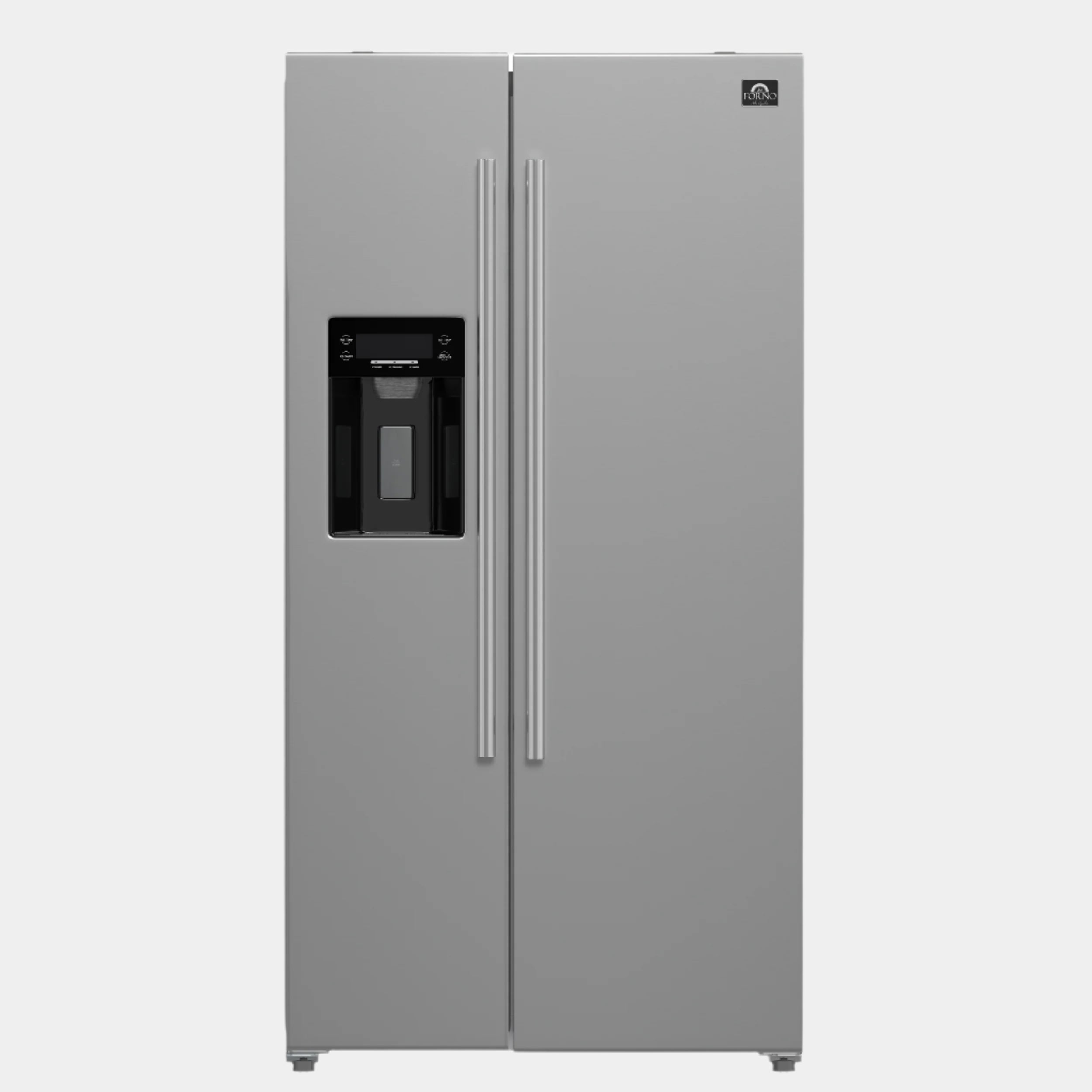 Forno Salerno 36 in. 20 cu. ft. Side-by-Side Stainless Steel Refrigerator with Water and Ice Dispenser | FFRBI1844-36SB