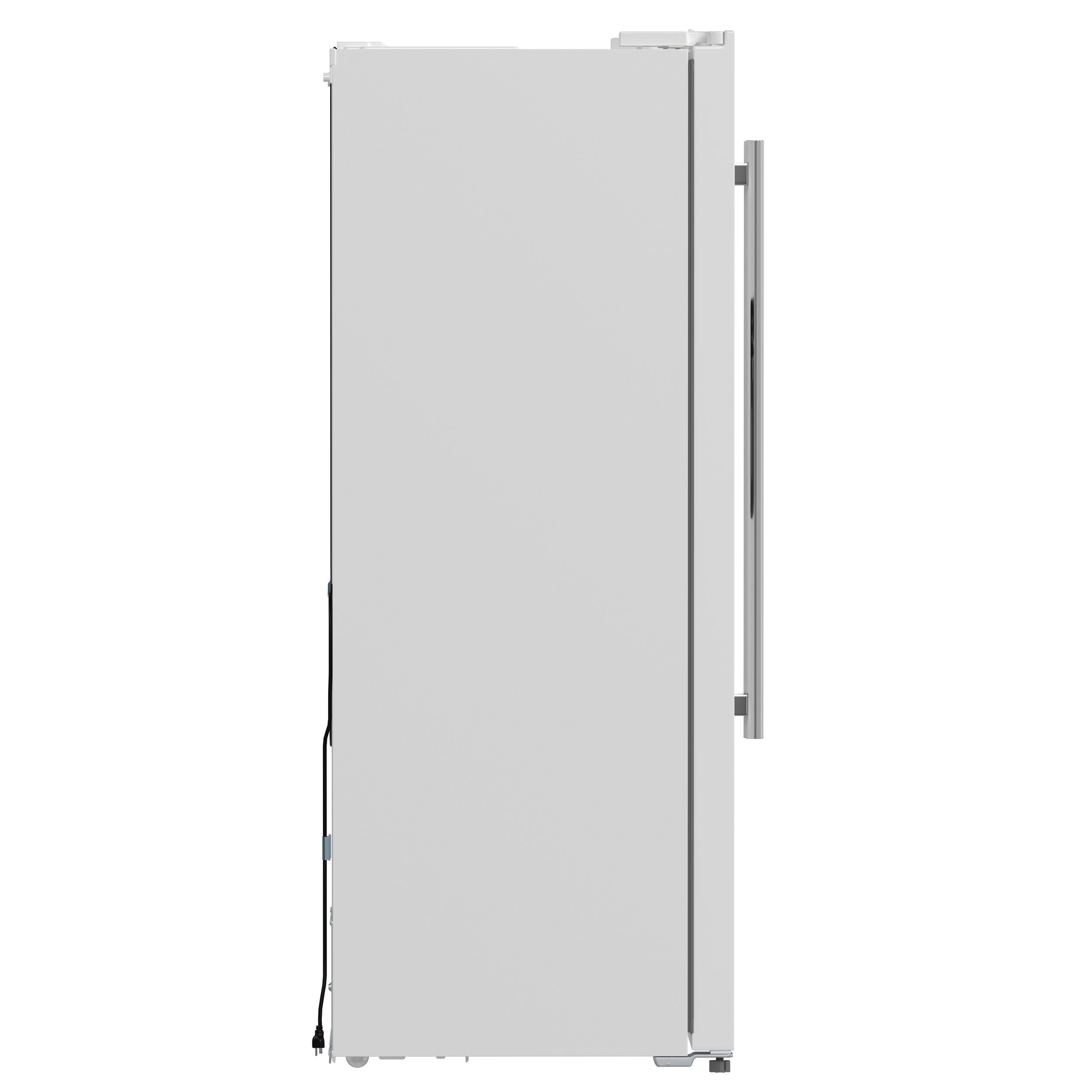 Forno Salerno 36 in. 20 cu. ft. Side-by-Side White Refrigerator with Water, Ice Dispenser and Antique Brass Accents | FFRBI1844-36WHT