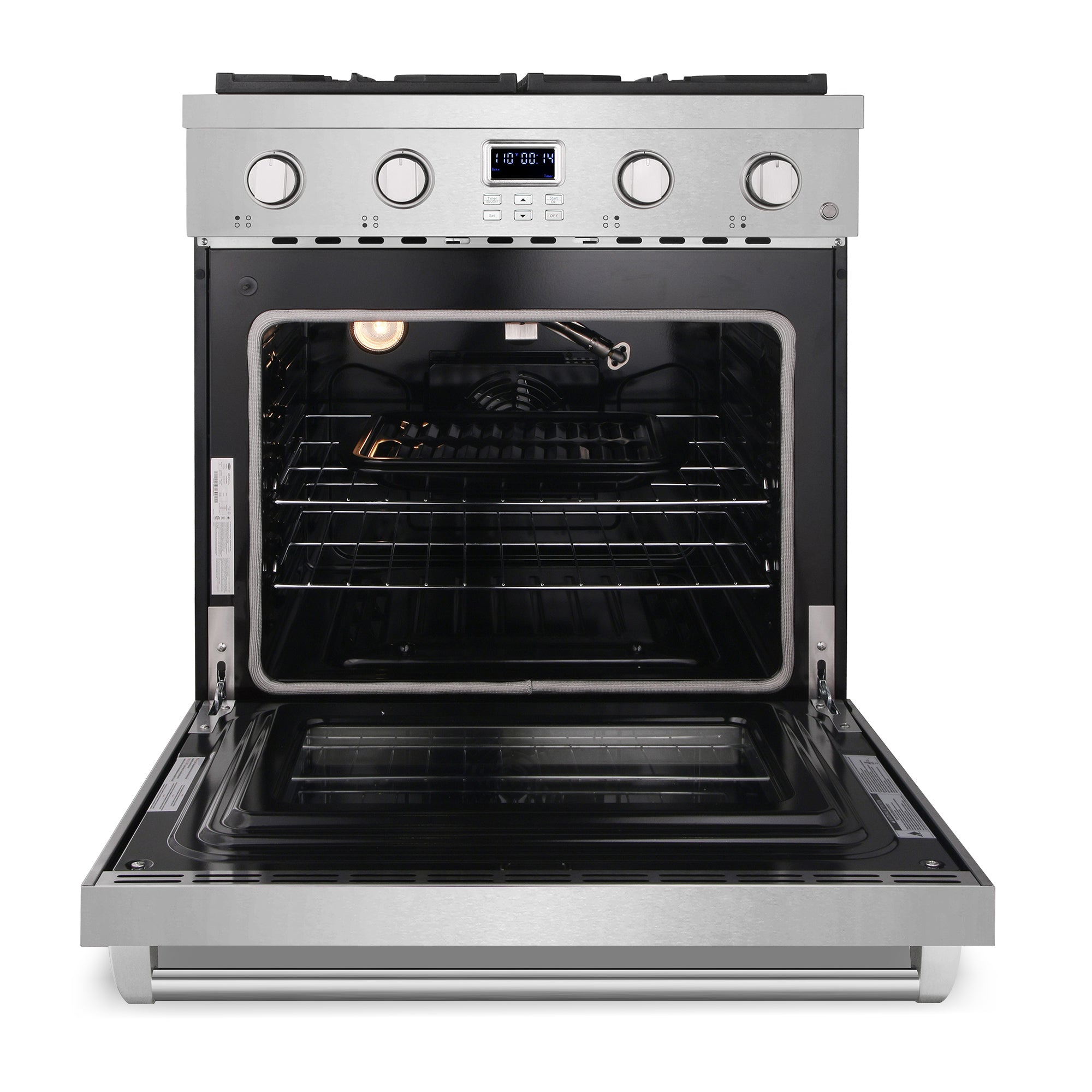 Cosmo Lumin 30 in. 4.8 cu. ft. 4-Burner Stainless Steel Gas Range | COS-GRC304KB