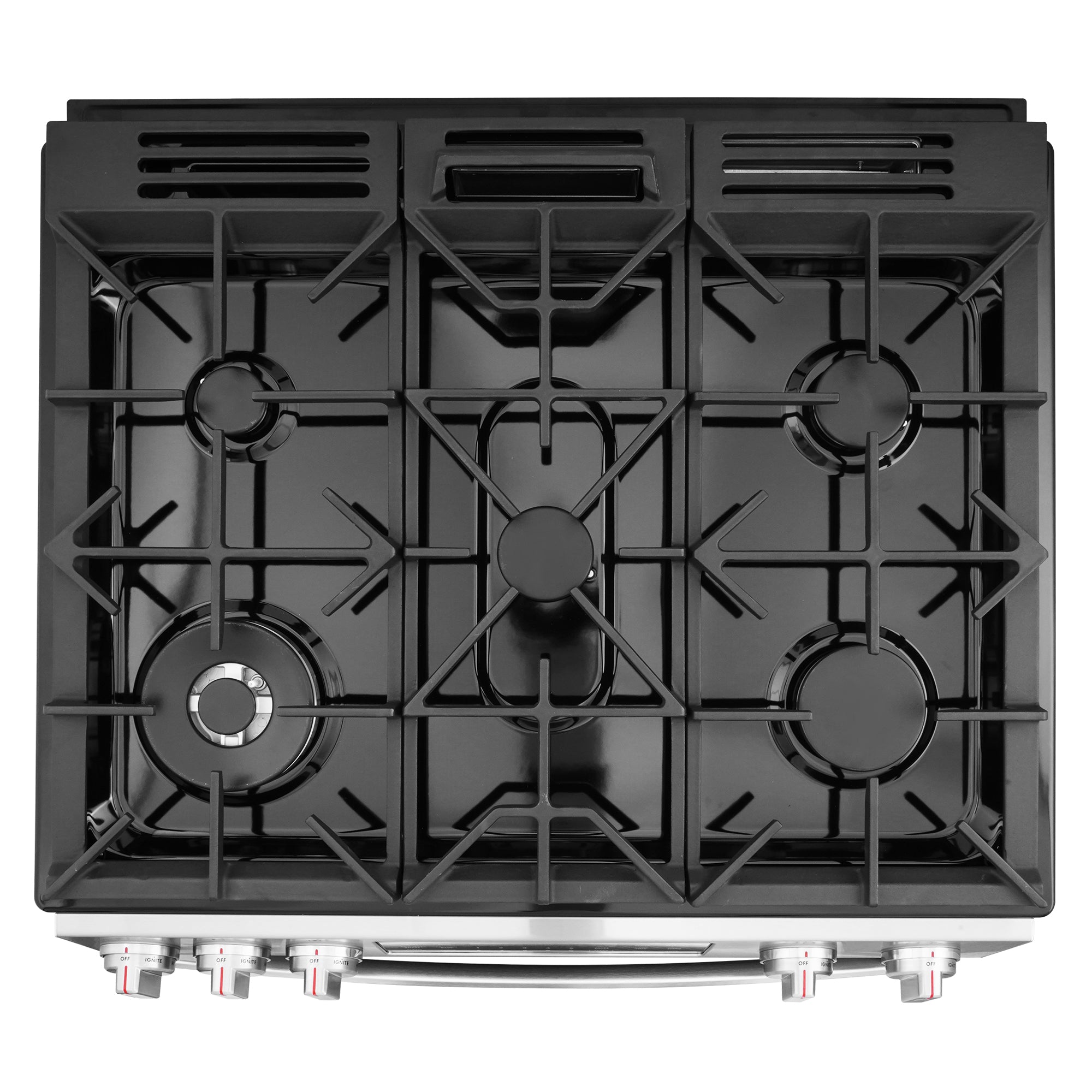 Cosmo Lumin 30 in. 6.1 cu. ft. Stainless Steel Gas Range with Self-Clean, Air Fry and Storage Drawer | COS-GRC305KTD