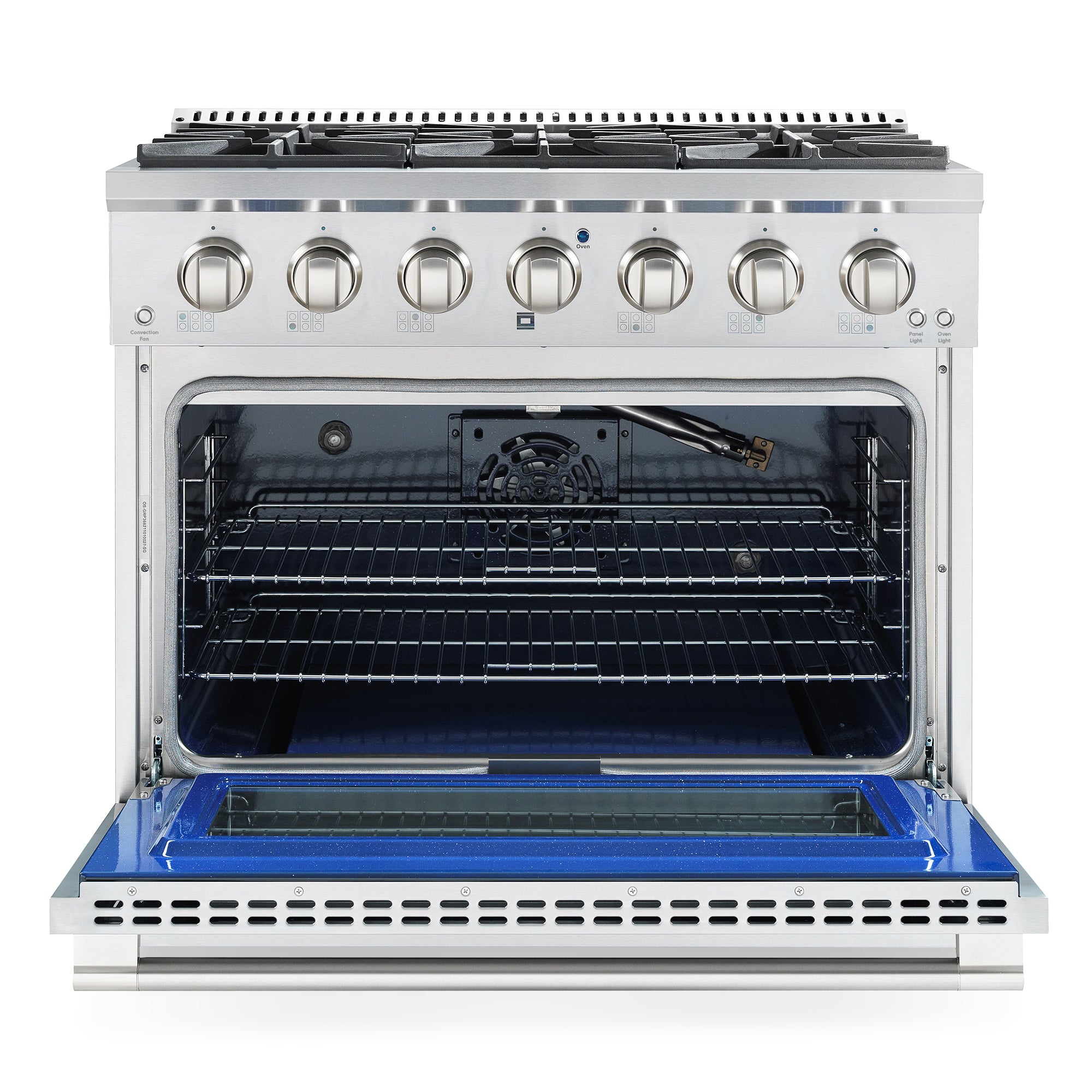 Cosmo Vista 36 in. 4.5 cu. ft. 6-Burner Stainless Steel Gas Range with LED Panel | COS-GRP366
