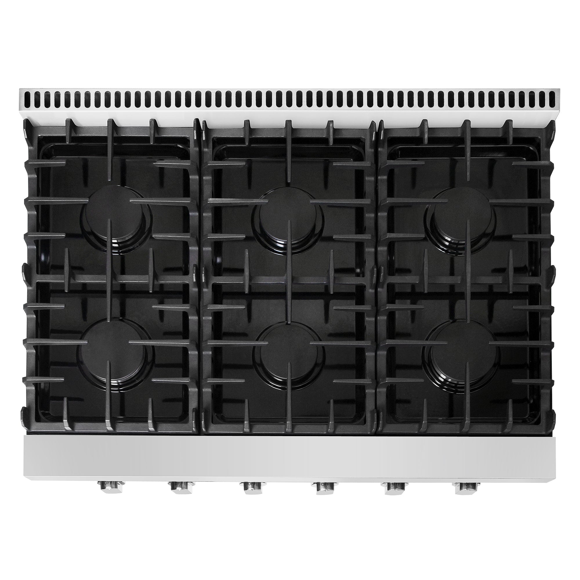 Cosmo 36 in. Slide-In Counter Stainless Steel Gas Rangetop with 6 Burners | COS-GRT366