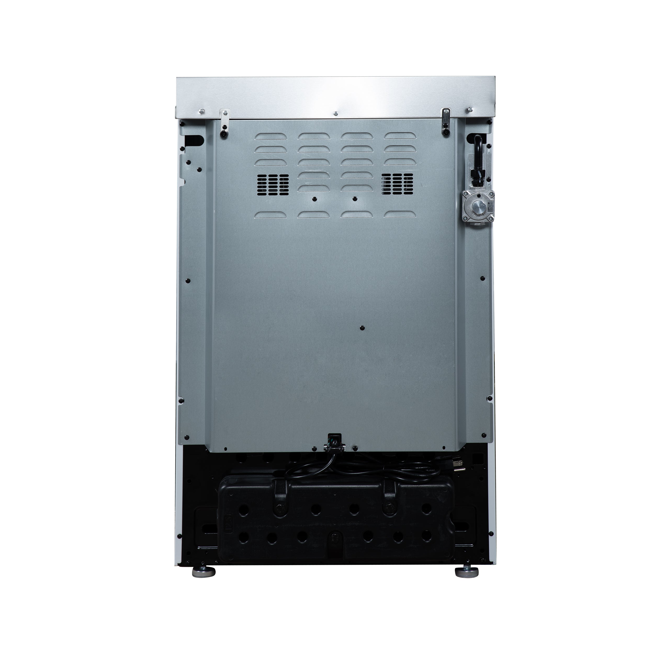 Forno Breno 24 in. 2.3 cu.ft. White Gas Range with 4 Burners, Air Fry Kit, Storage Drawer and Antique Brass Accents | FFSGS6272-24WHT