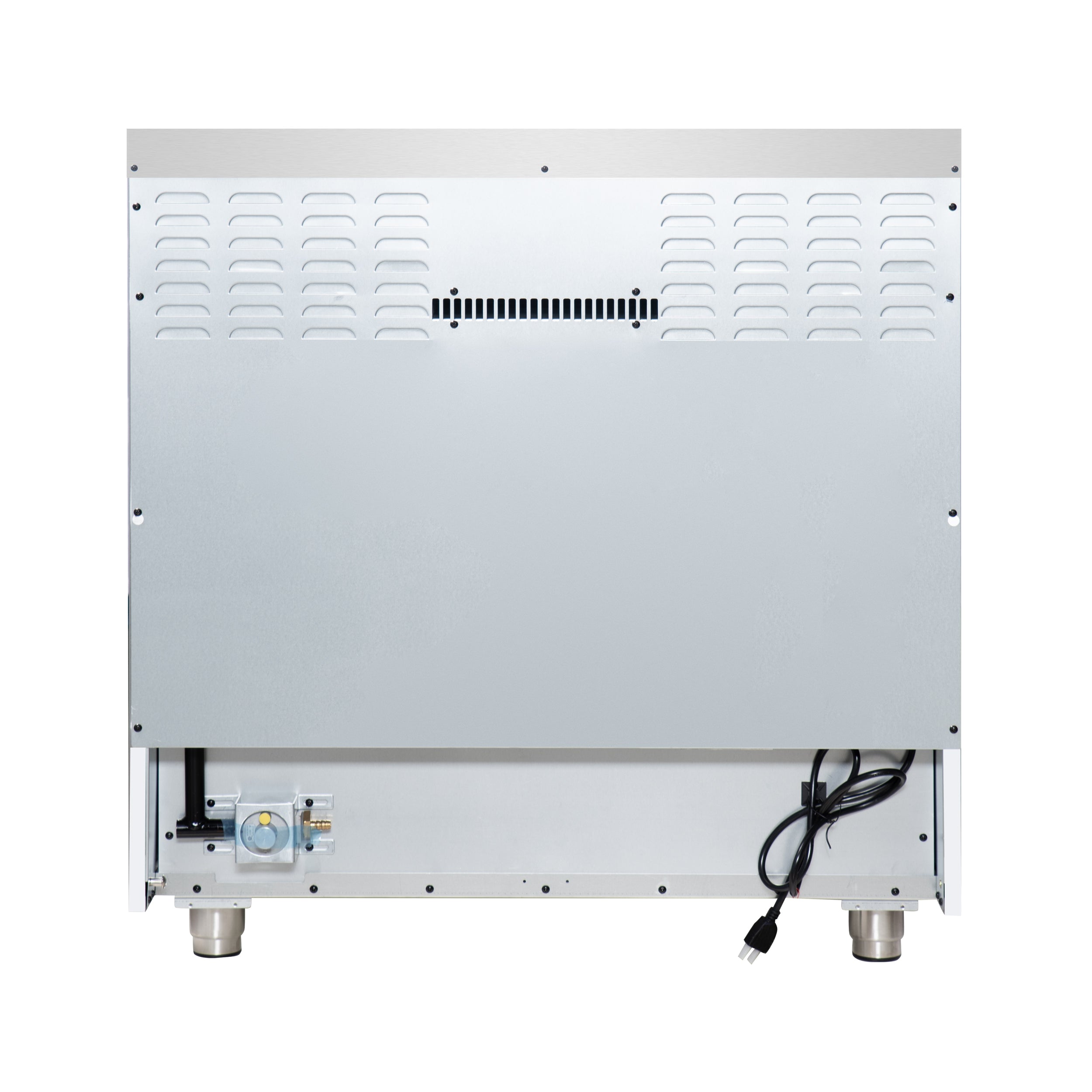 Forno Massimo 36 in. 5.36 cu. ft. 6-Burner White Gas Range with Antique Brass Accents | FFSGS6239-36WHT