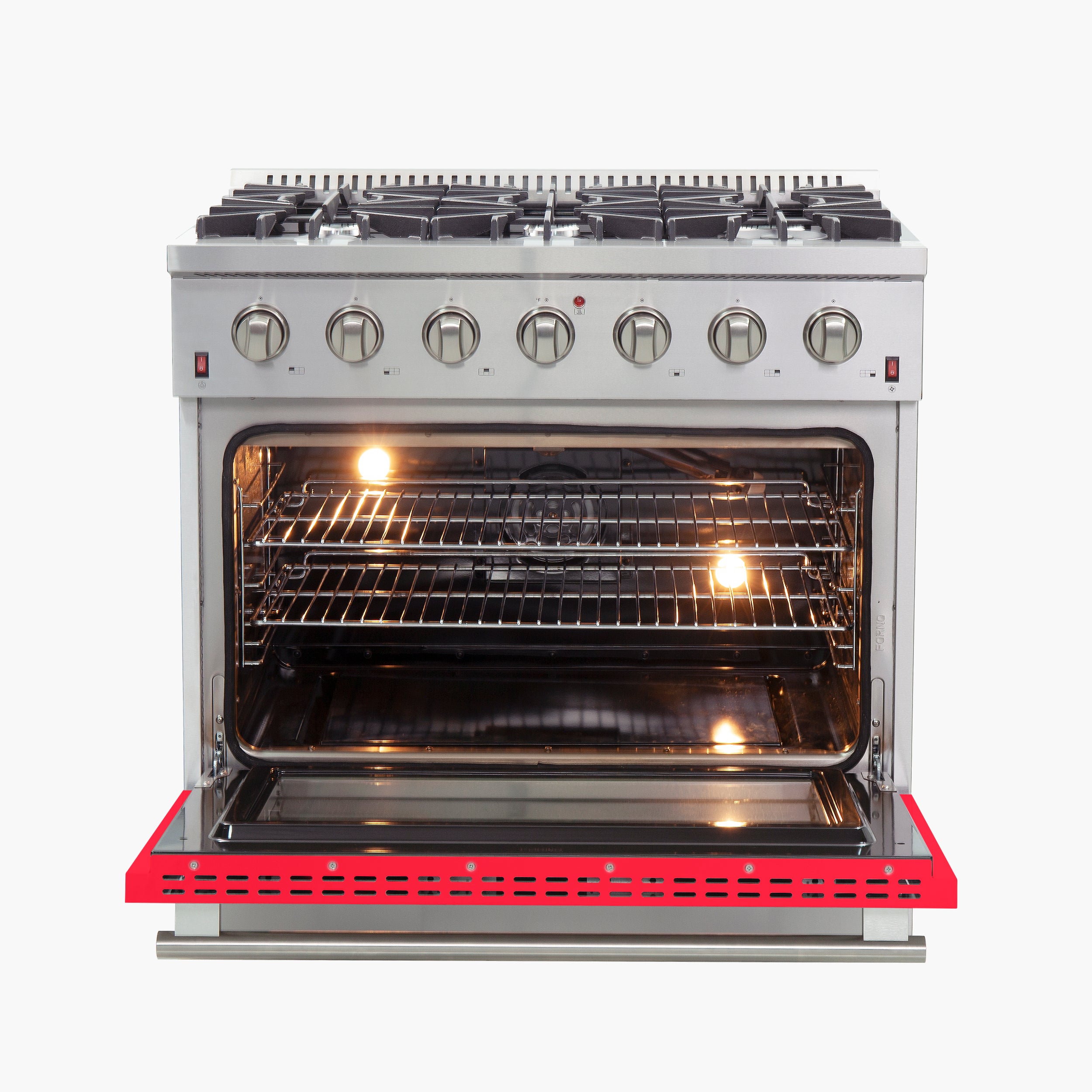 Forno Galiano 36 in. 5.26 cu. ft. 6-Burner Red Gas Range | FFSGS6244-36RED