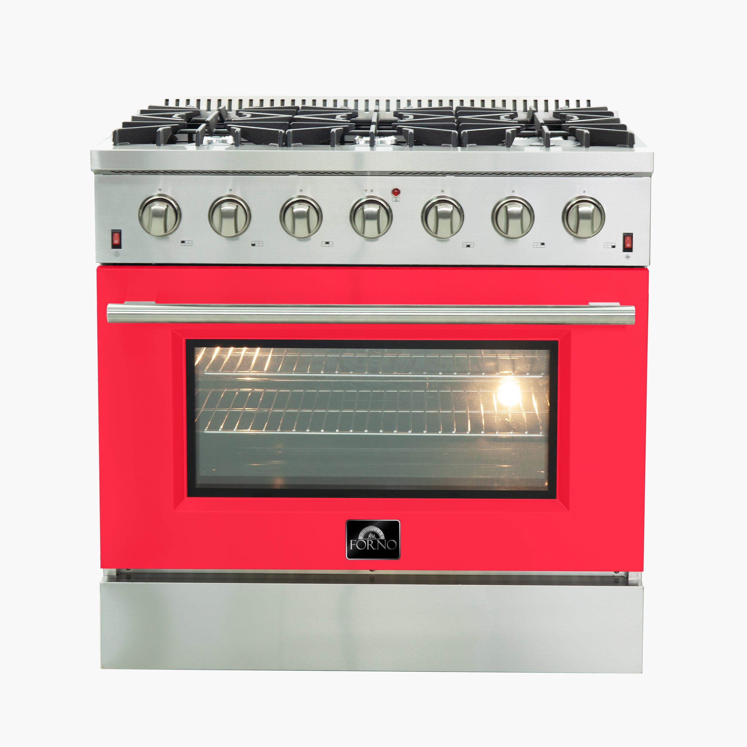 Forno Galiano 36 in. 5.26 cu. ft. 6-Burner Red Gas Range | FFSGS6244-36RED