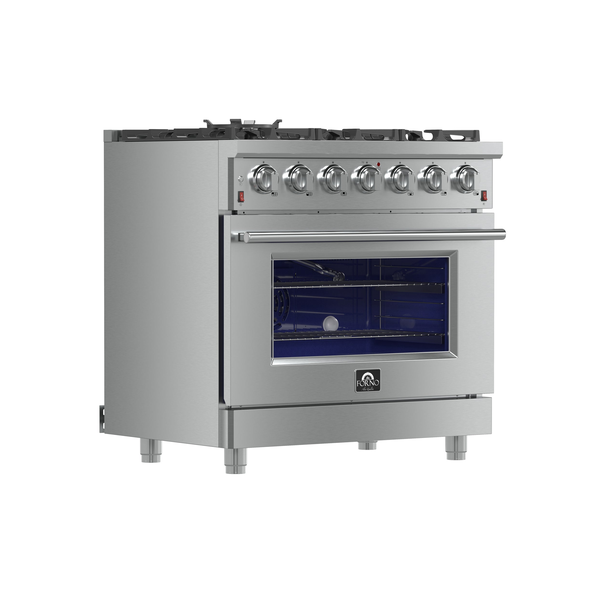 Forno Massimo 36 in. 5.36 cu. ft. 6-Burner Stainless Steel Gas Range | FFSGS6239-36