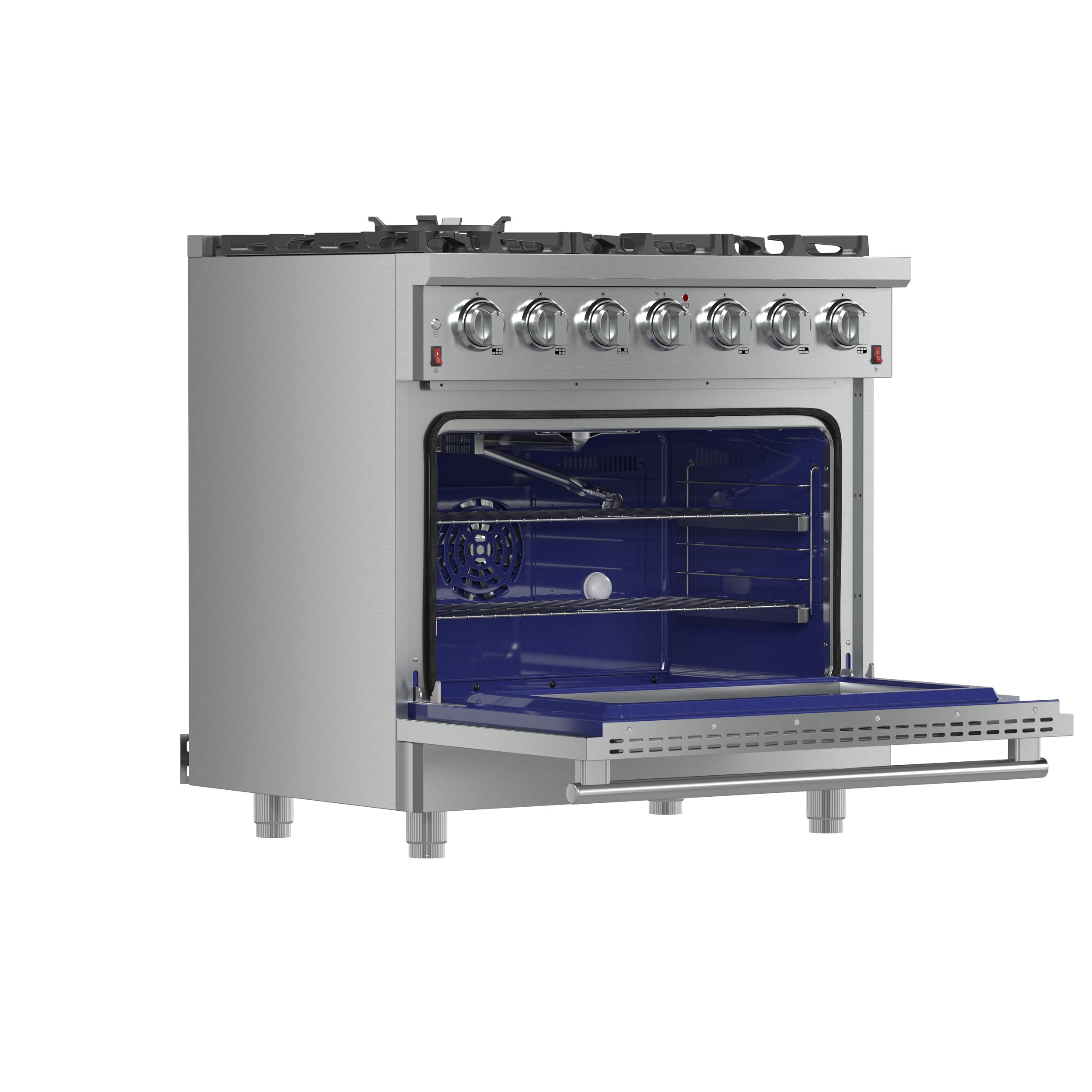 Forno Massimo 36 in. 5.36 cu. ft. 6-Burner Stainless Steel Gas Range | FFSGS6239-36