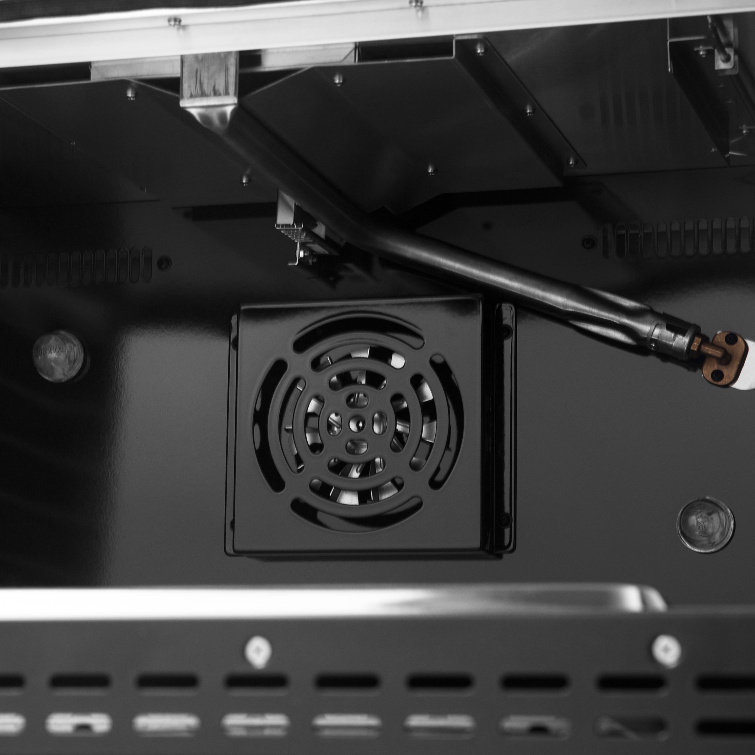 Forno Galiano 36 in. 5.26 cu. ft. 6-Burner Black Gas Range with Antique Brass Accents | FFSGS6244-36BLK