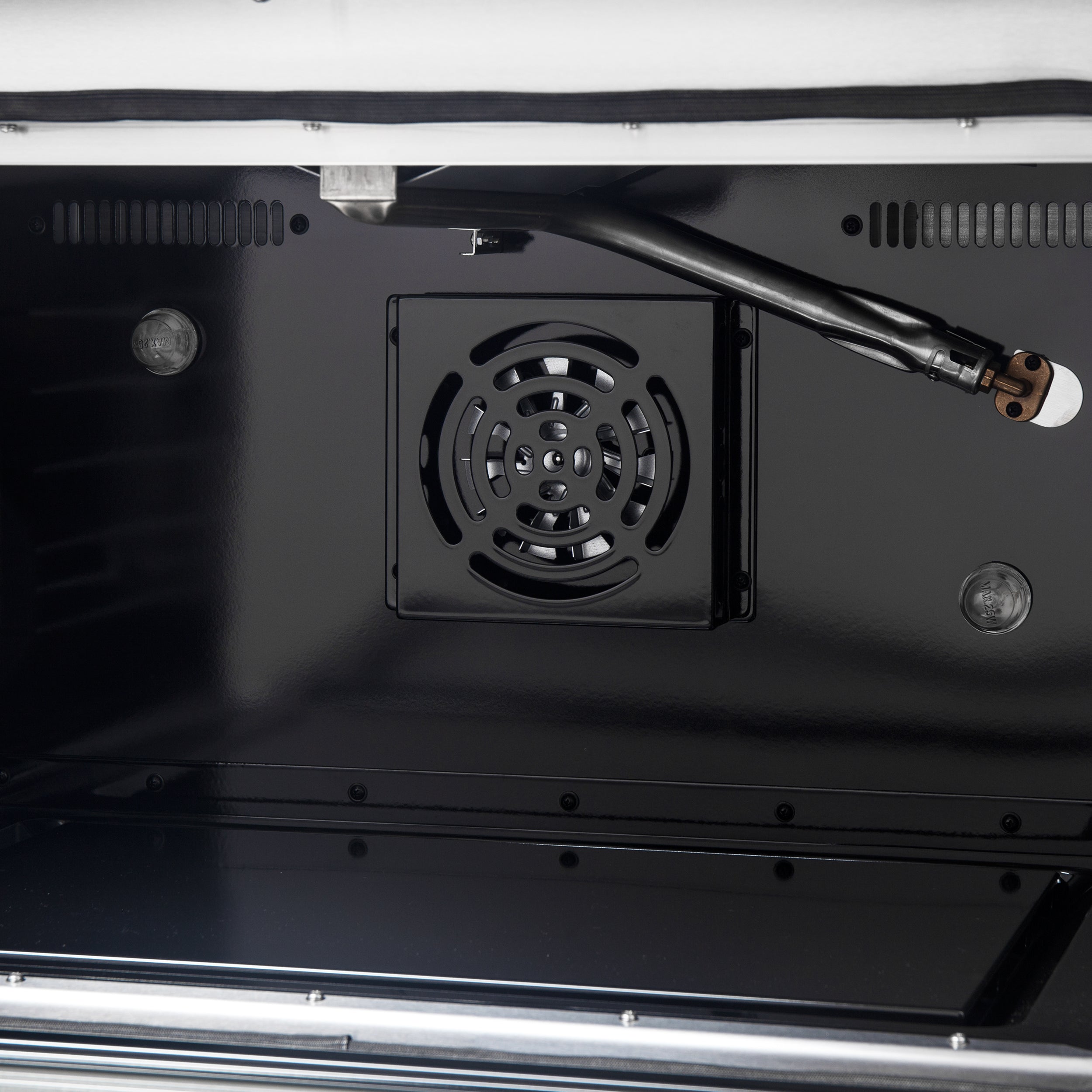 Forno Galiano 36 in. 5.26 cu. ft. 6-Burner Black Gas Range with Antique Brass Accents | FFSGS6244-36BLK