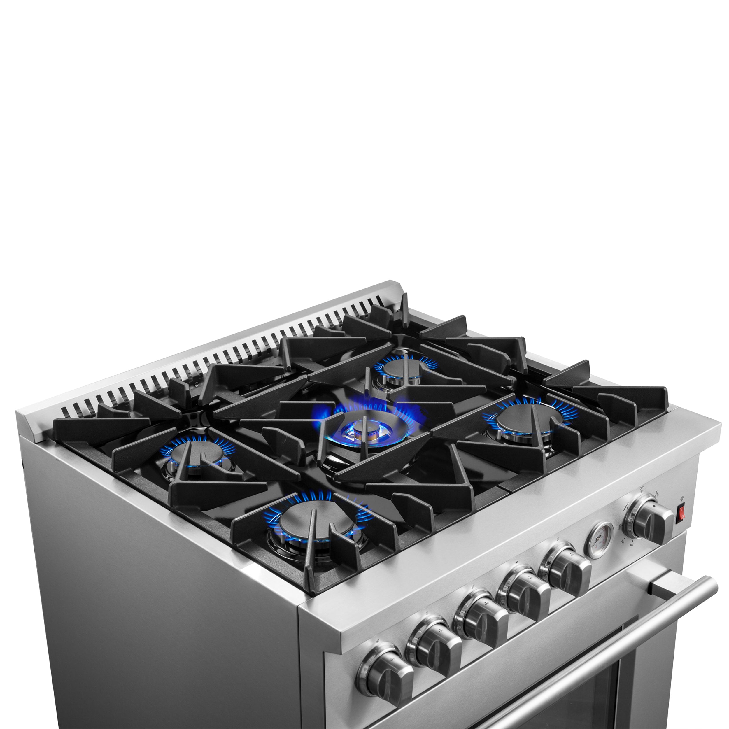 Forno Giovanni 30 in. 4.32 cu.ft. Stainless Steel Gas Range with Griddle and Air Fry | FFSGS6274-30