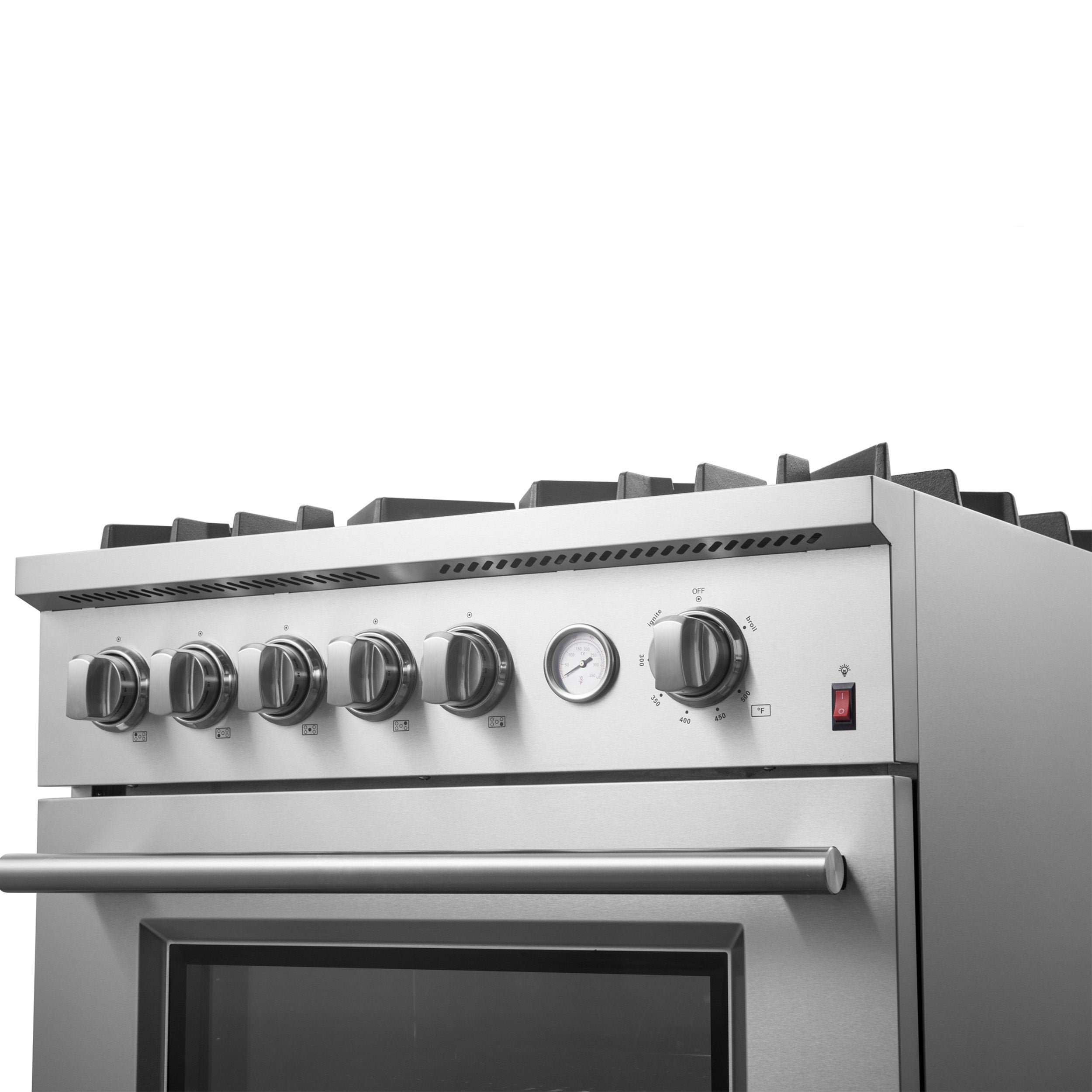 Forno Giovanni 30 in. 4.32 cu.ft. Stainless Steel Gas Range with Griddle and Air Fry | FFSGS6274-30