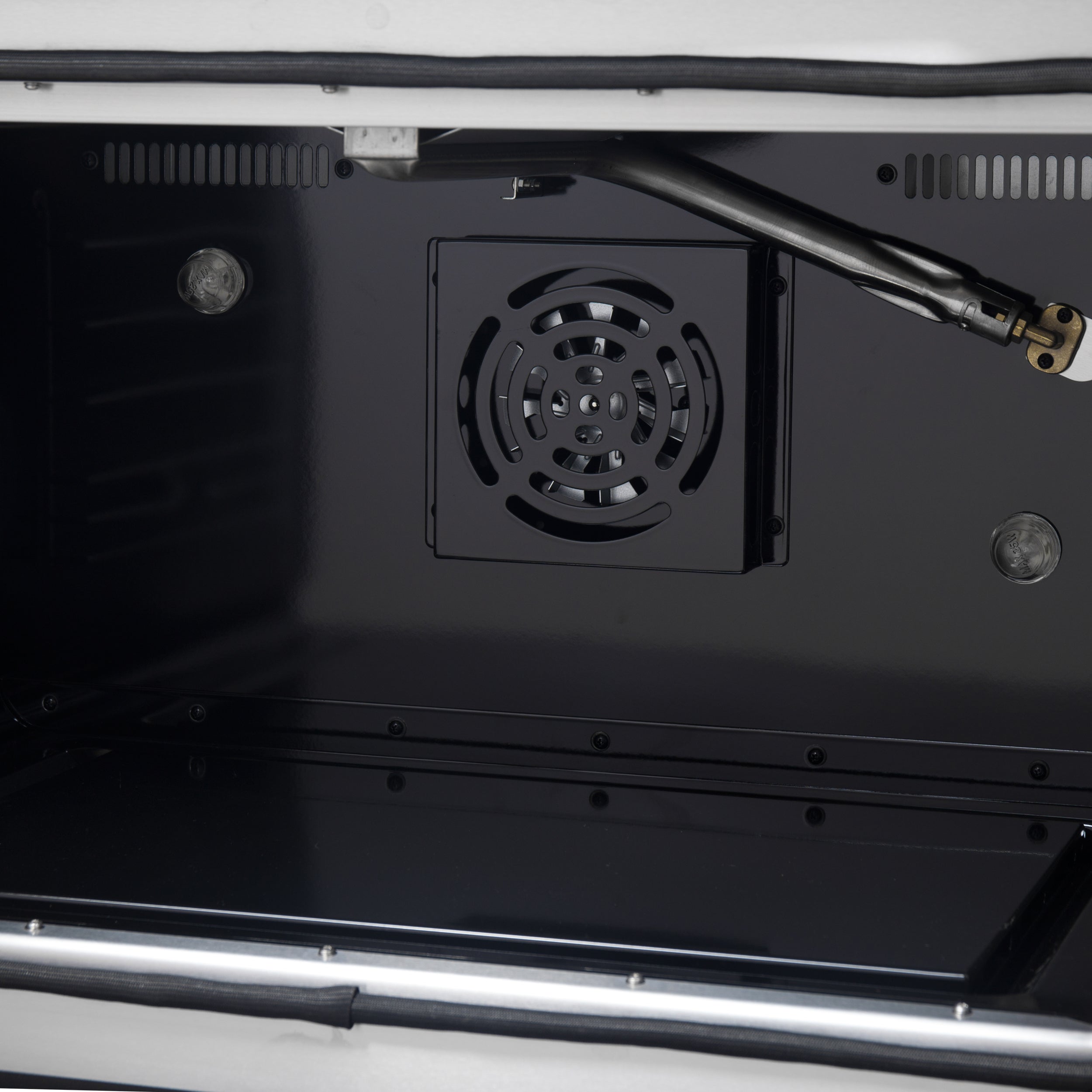 Forno Galiano 36 in. 5.26 cu. ft. 6-Burner Black French Door Gas Range with Antique Brass Accents | FFSGS6444-36BLK