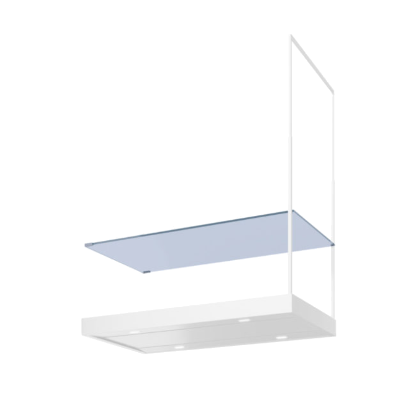 Futuro 36 in. Glass Panel for 36 in. Shelf Europe Island Range Hood