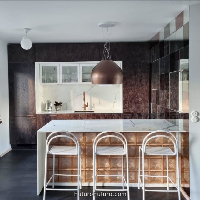 Futuro Dome 21 in. 940 CFM Stainless Steel Island Mount Range Hood with Color Options