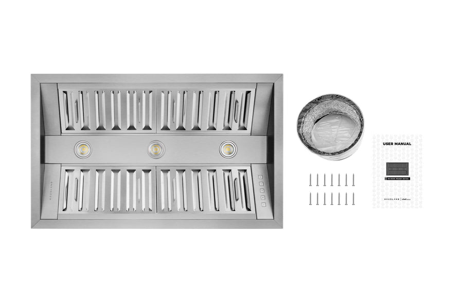 Hauslane Pro Style 34 in. 860 CFM Stainless Steel Insert Range Hood | IN-R300SS-34