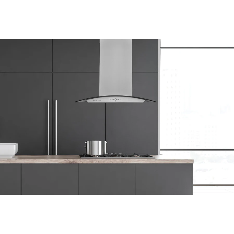 Hauslane Chef Series 30 in. 1000 CFM Stainless Steel Island Mount Range Hood | IS-200SS-30