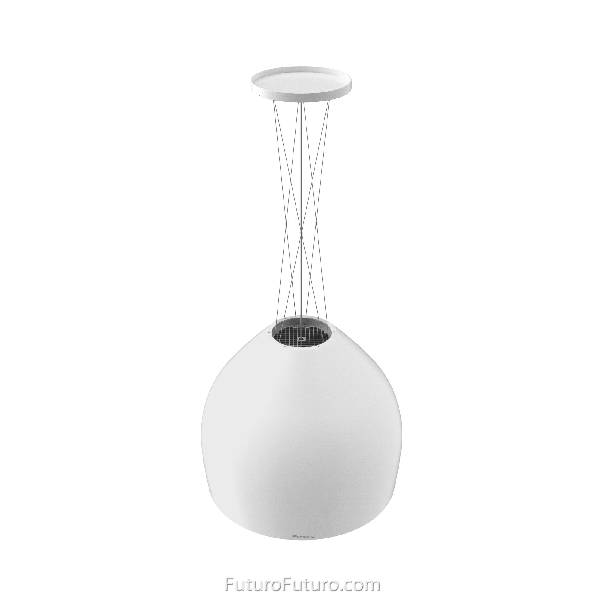 Futuro Dome 21 in. 940 CFM White Island Mount Range Hood | IS21DOME-WHT