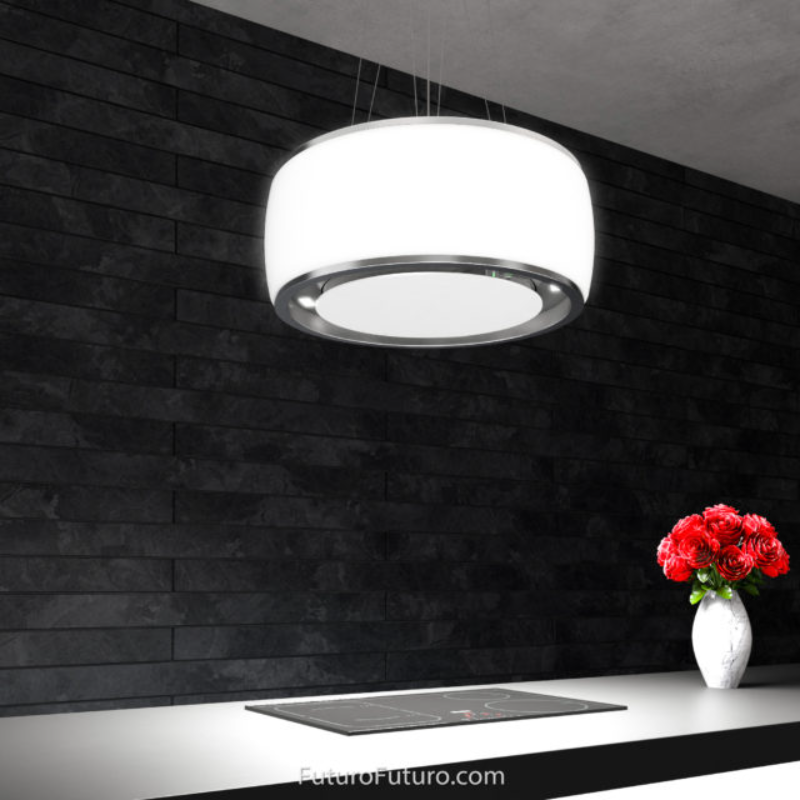 Futuro Halo 23 in. 940 CFM Stainless Steel Island Mount Range Hood