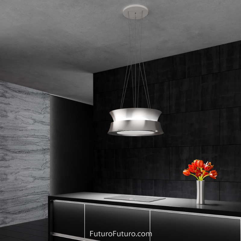 Futuro Arena 24 in. 940 CFM Stainless Steel Island Mount Range Hood With Color Options