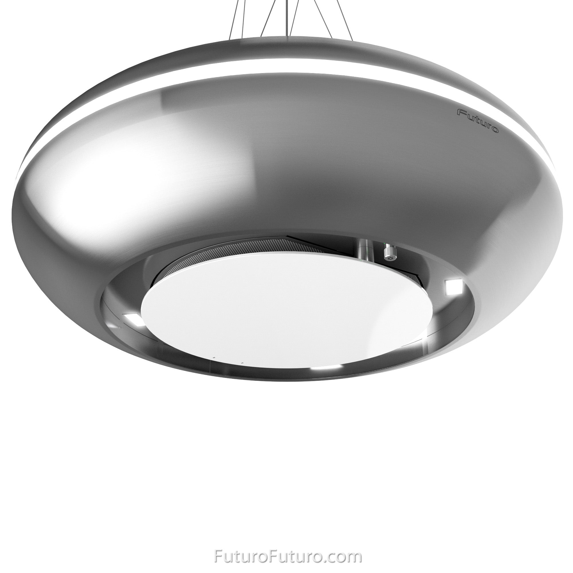 Futuro Orbit 24 in. 940 CFM Stainless Steel Island Mount Range Hood With Color Options