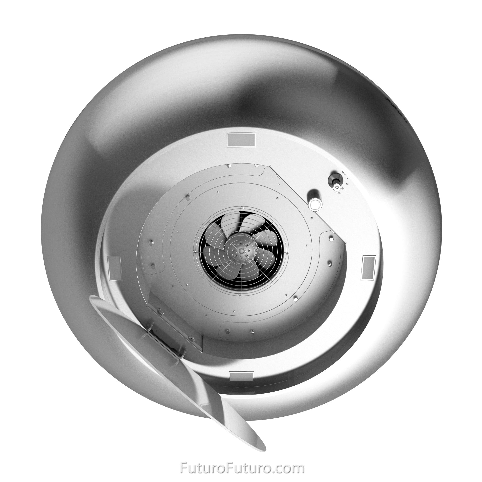 Futuro Orbit 24 in. 940 CFM Stainless Steel Island Mount Range Hood With Color Options