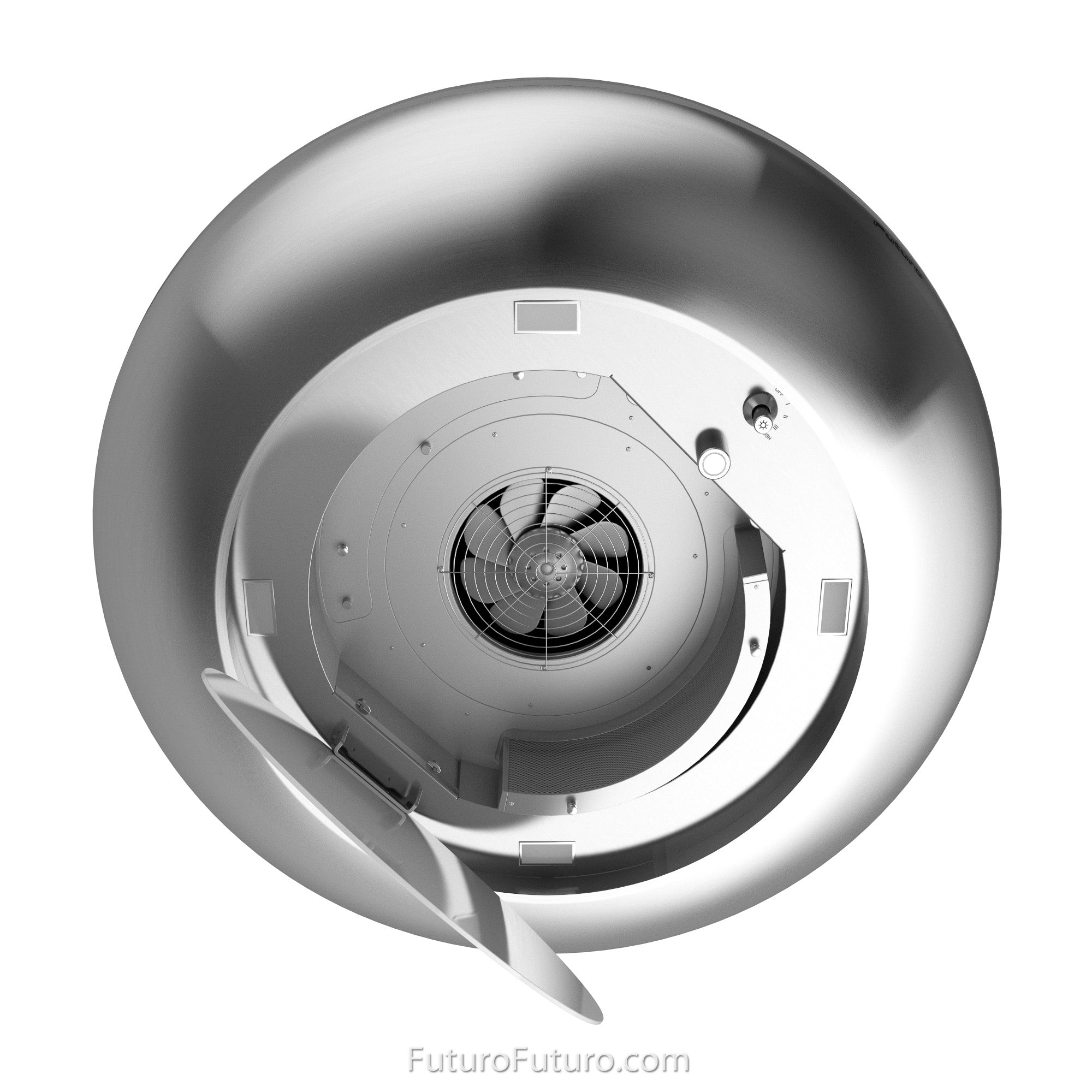 Futuro Orbit 24 in. 940 CFM Stainless Steel Island Mount Range Hood With Color Options