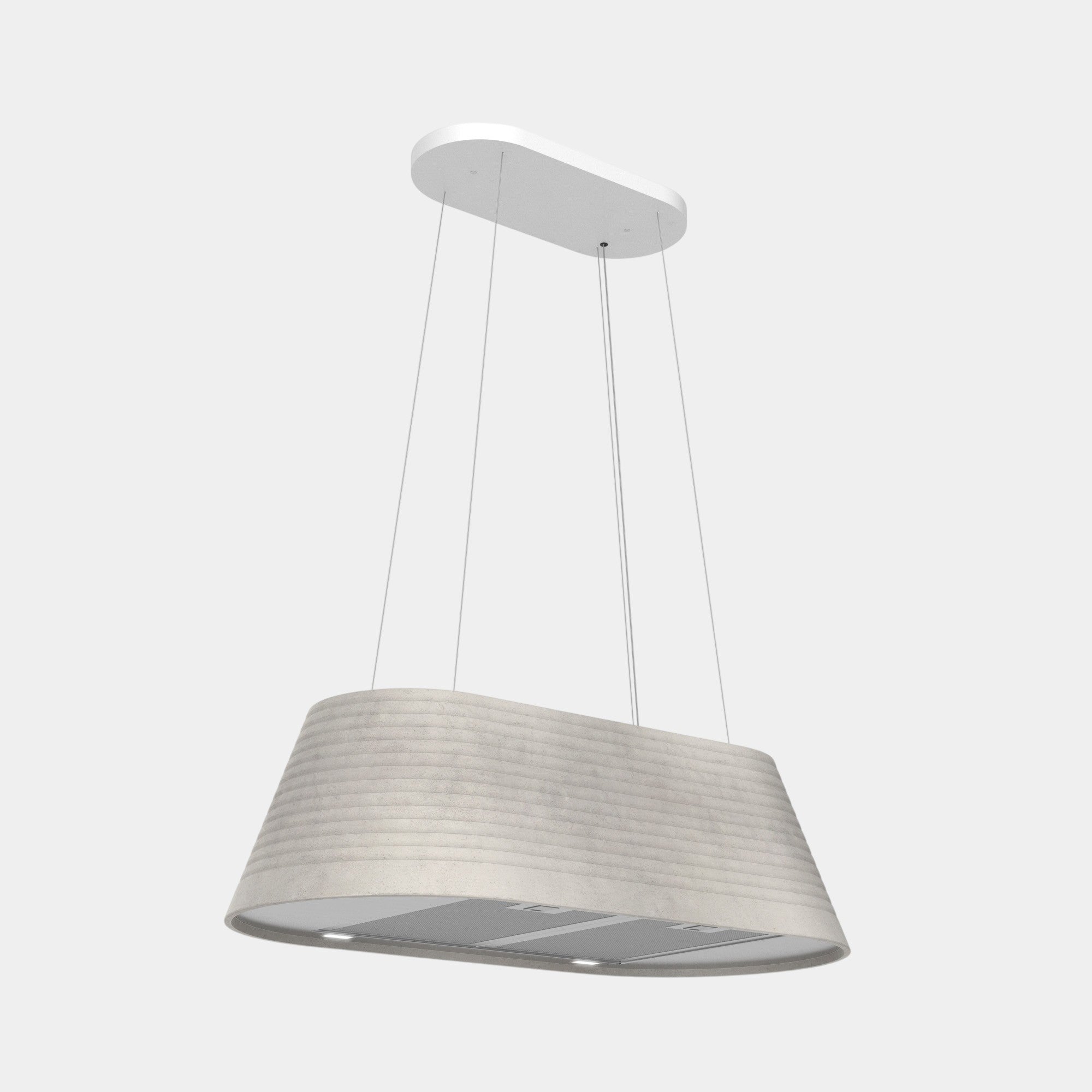 Futuro Monolith 40 in. 940 CFM Gray Island Mount Range Hood | IS40MONOLITH