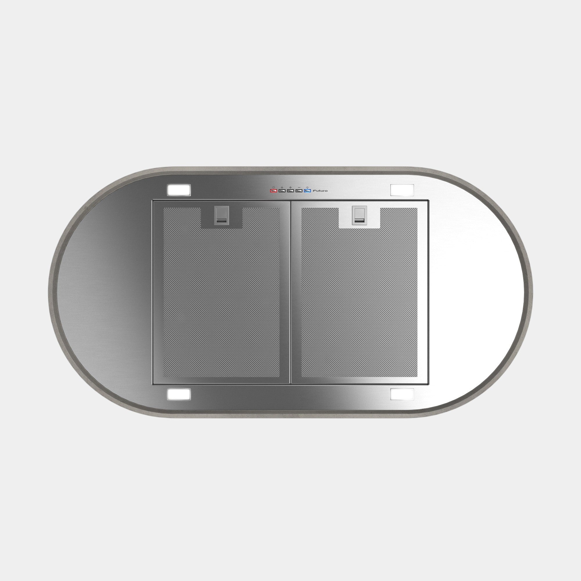 Futuro Monolith 40 in. 940 CFM Gray Island Mount Range Hood | IS40MONOLITH