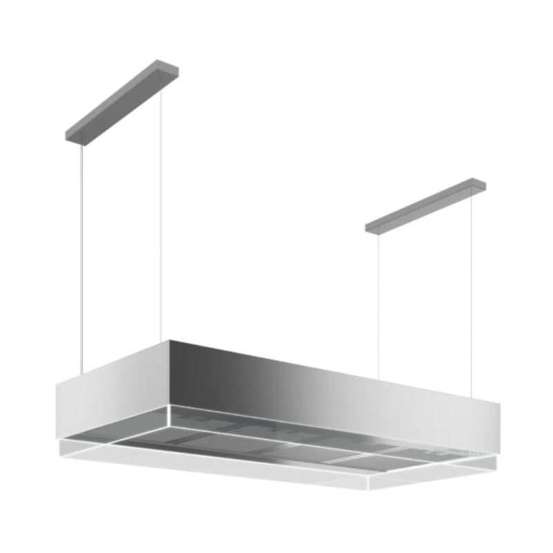 Futuro Perimeter 48 in. 940 CFM Stainless Steel Island Mount Range Hood With Color Options