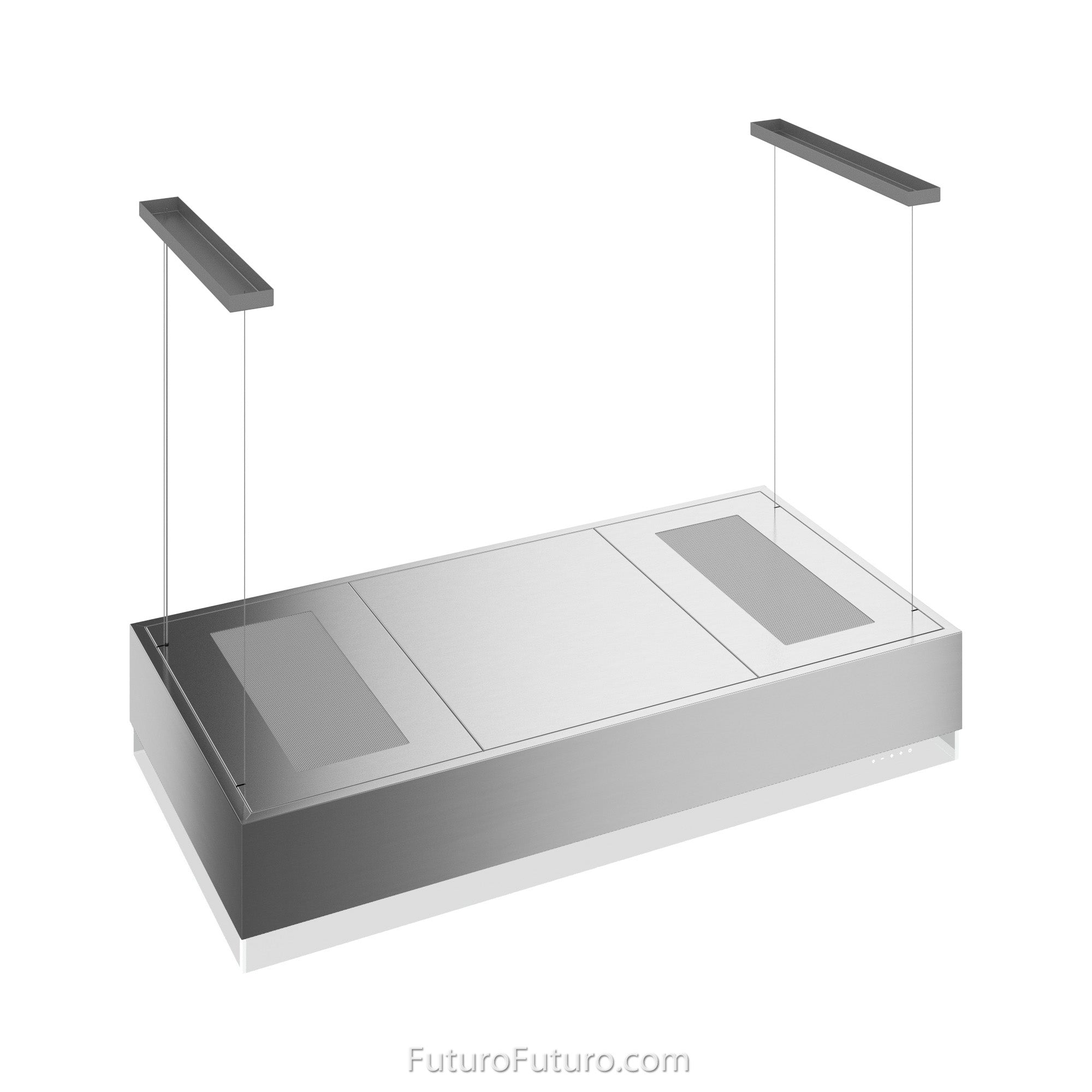 Futuro Perimeter 48 in. 940 CFM Stainless Steel Island Mount Range Hood With Color Options