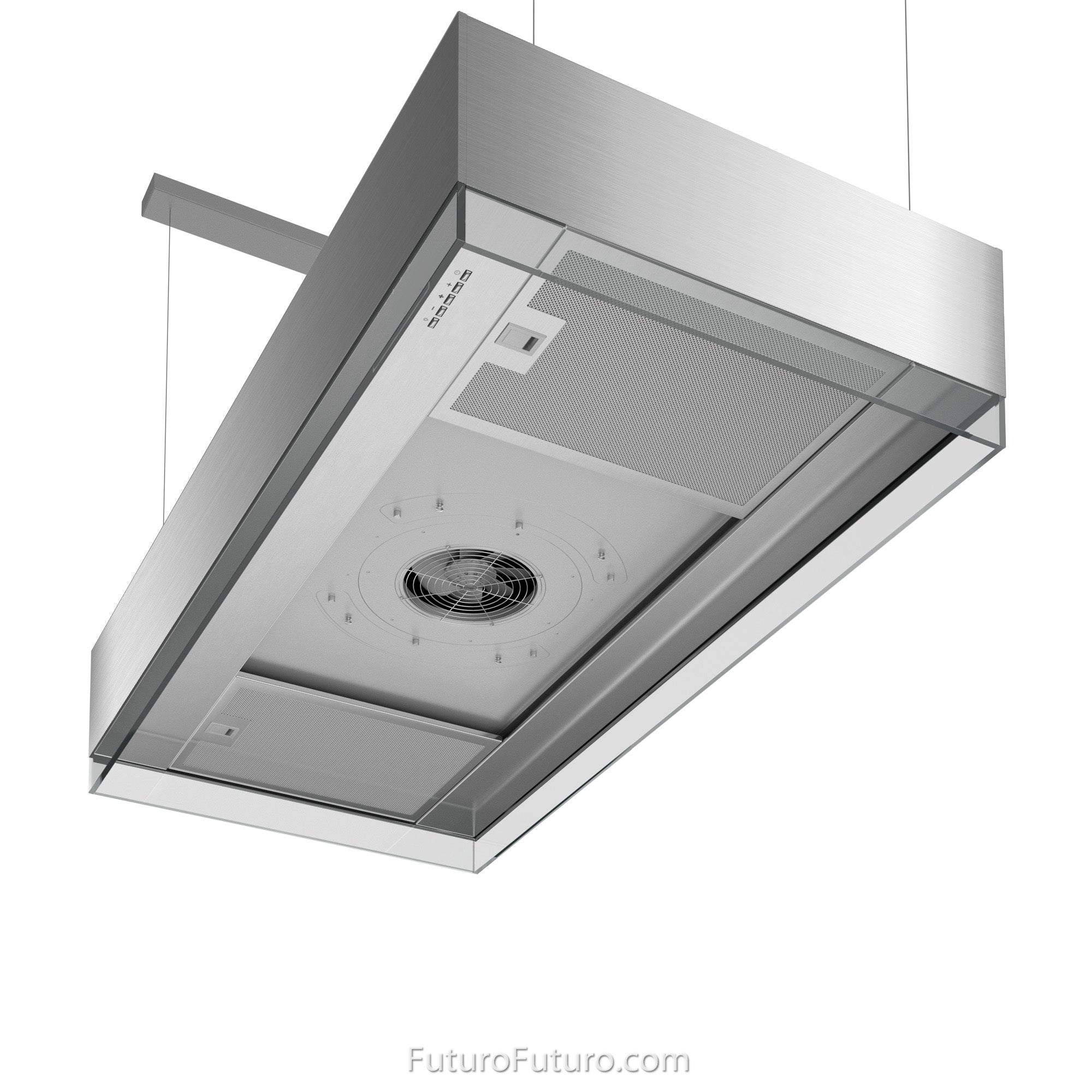 Futuro Perimeter 48 in. 940 CFM Stainless Steel Island Mount Range Hood With Color Options