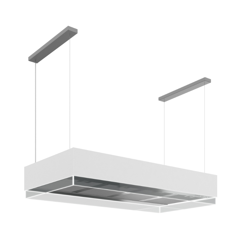 Futuro Perimeter 48 in. 940 CFM Stainless Steel Island Mount Range Hood With Color Options