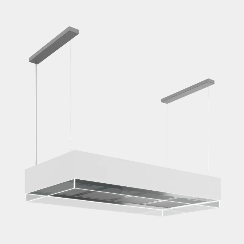 Futuro Perimeter 48 in. 940 CFM White Island Mount Range Hood | IS48PERIMETER-WHT