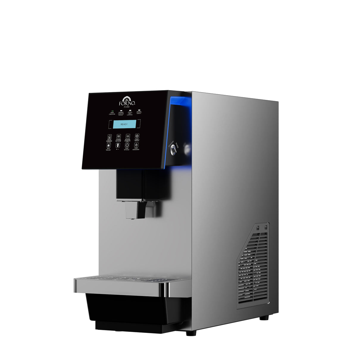 Fresco 10 Inch Countertop Ice Maker & Dispenser, 66 lbs Chewable nugget Ice daily, Self-Clean, Touch Controls, Stainless Steel