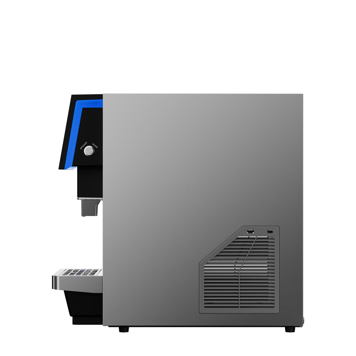 Fresco 10 Inch Countertop Ice Maker & Dispenser, 66 lbs Chewable nugget Ice daily, Self-Clean, Touch Controls, Stainless Steel