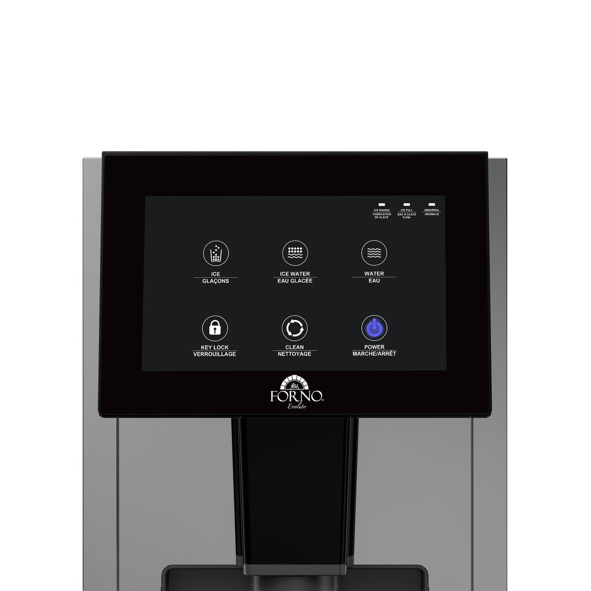 Fresco 14 Inch Countertop Ice Maker & Dispenser, 154 lbs Chewable nugget Ice daily, Self-Clean, Touch Controls, Stainless Steel