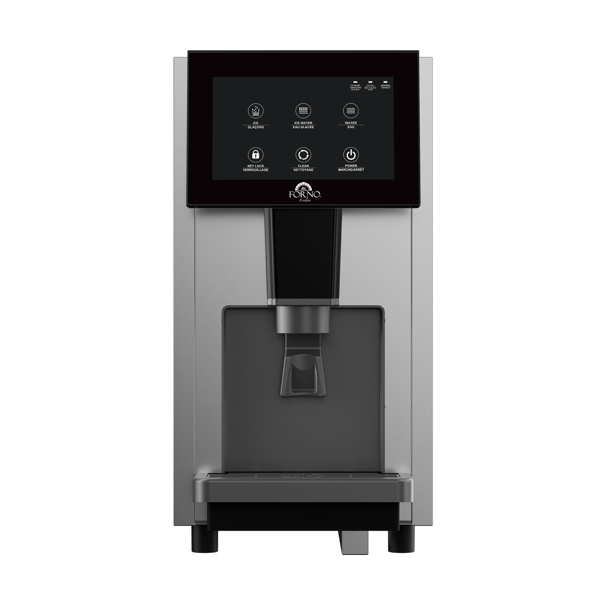 Fresco 14 Inch Countertop Ice Maker & Dispenser, 154 lbs Chewable nugget Ice daily, Self-Clean, Touch Controls, Stainless Steel