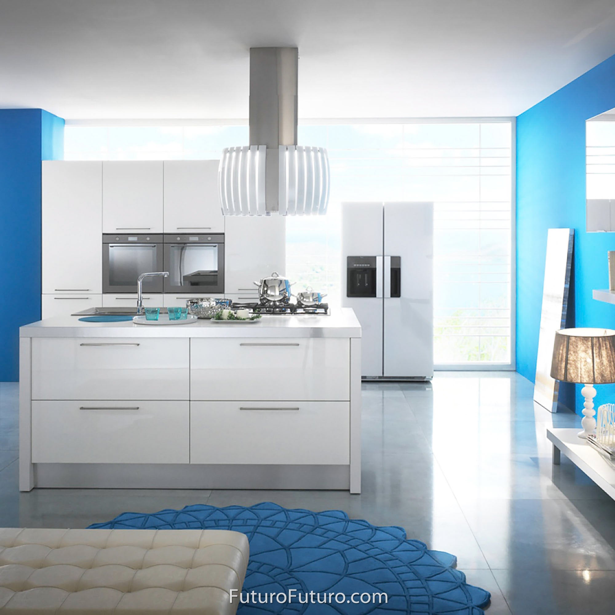 Futuro Pearl 30 in. 940 CFM White Island Mount Range Hood | IS30PEARL-WHT