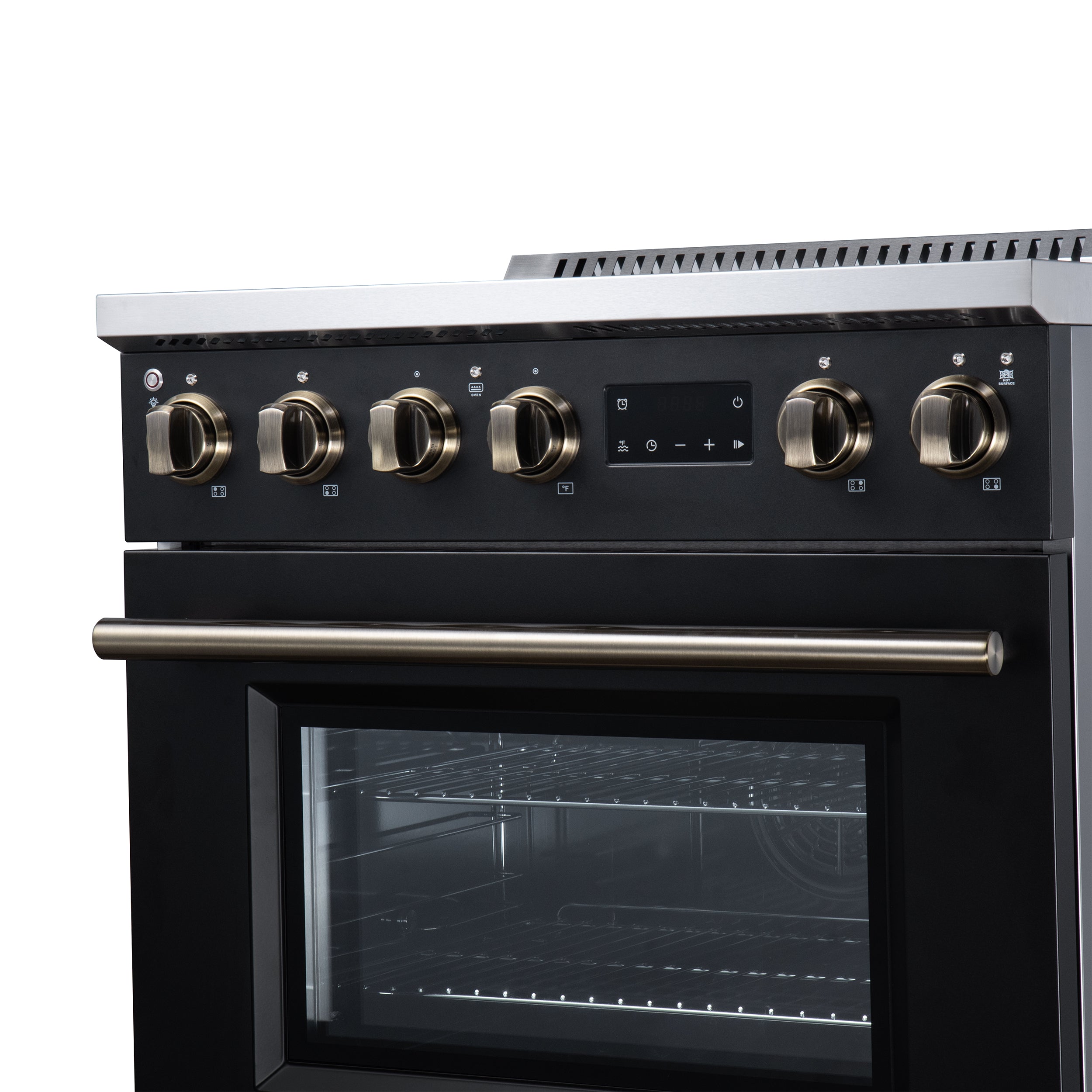 Torino 30 Inch Induction Range, 8,800W cooktop, 4.32 cf. True Convection Oven, Air Fry, Air Sous Vide, Smudge Resistant, Black
