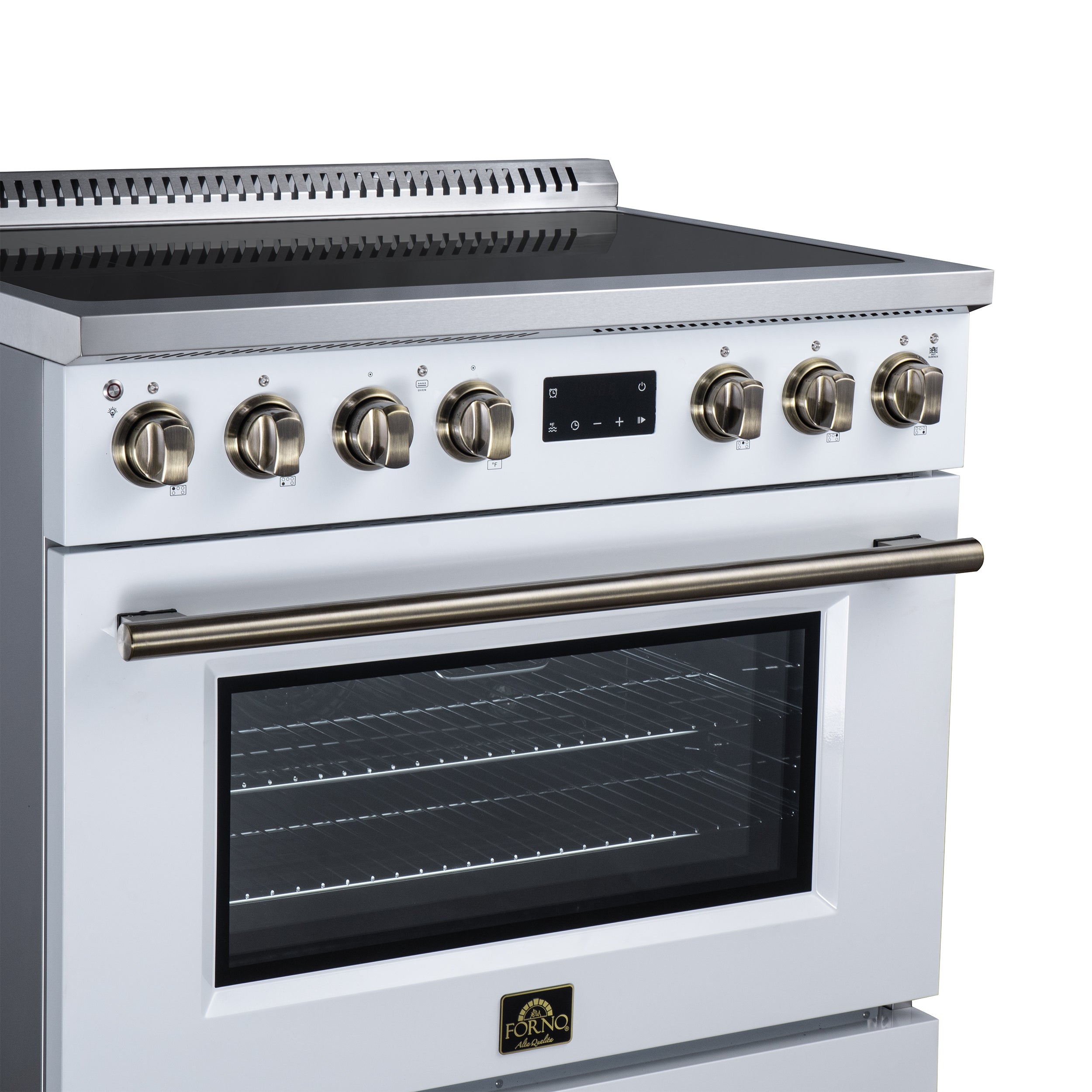 Torino 36 Inch Induction Range, 10,900W cooktop, 5.36 cf. True Convection Oven, Air Fry, Air Sous Vide, Smudge Resistant, White