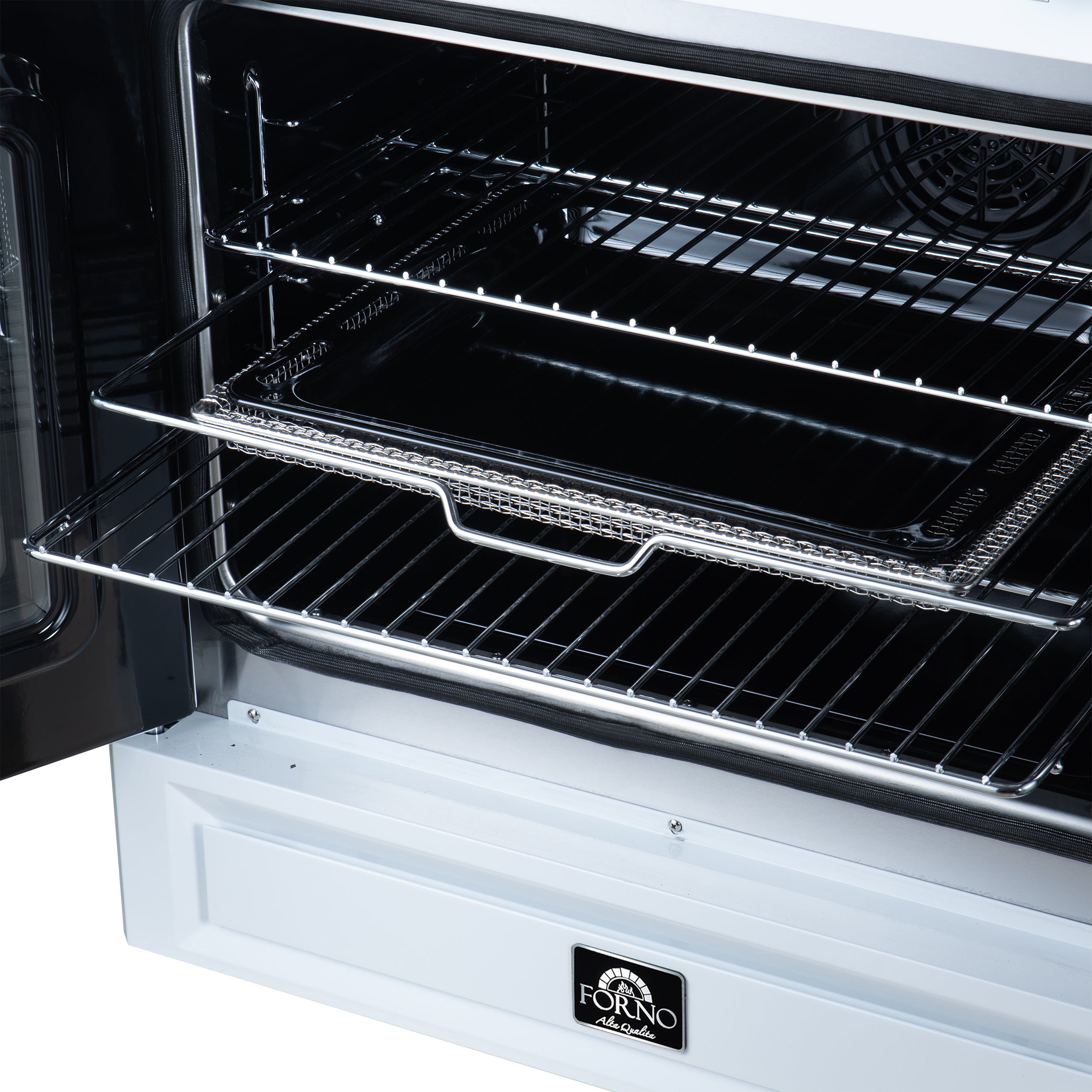 Forno Torino 30 in. 4.32 cu. ft. 5-Burner White French Door Induction Range with Air Fry | FFSIN0950-30WHT