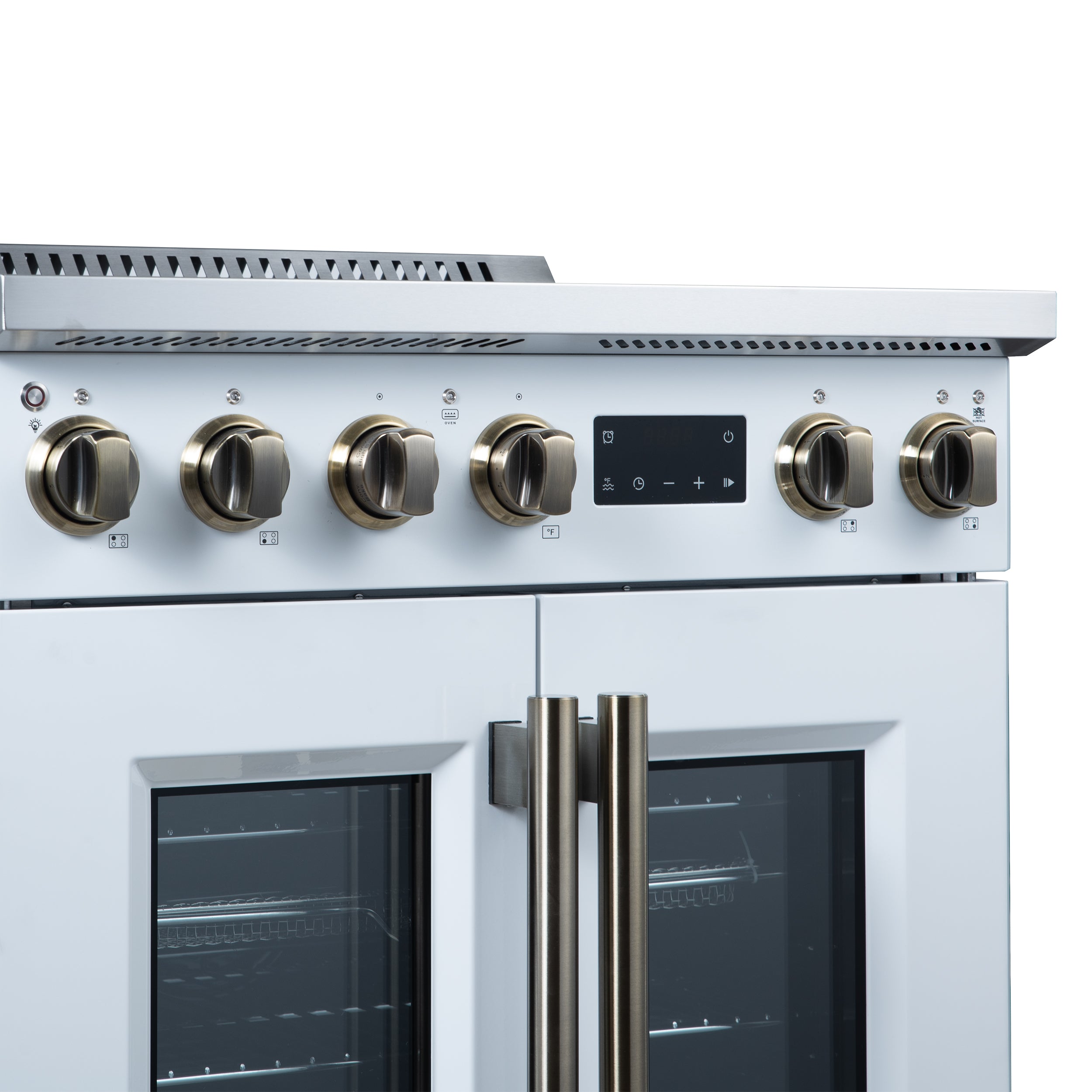 Forno Torino 30 in. 4.32 cu. ft. 5-Burner White French Door Induction Range with Air Fry | FFSIN0950-30WHT