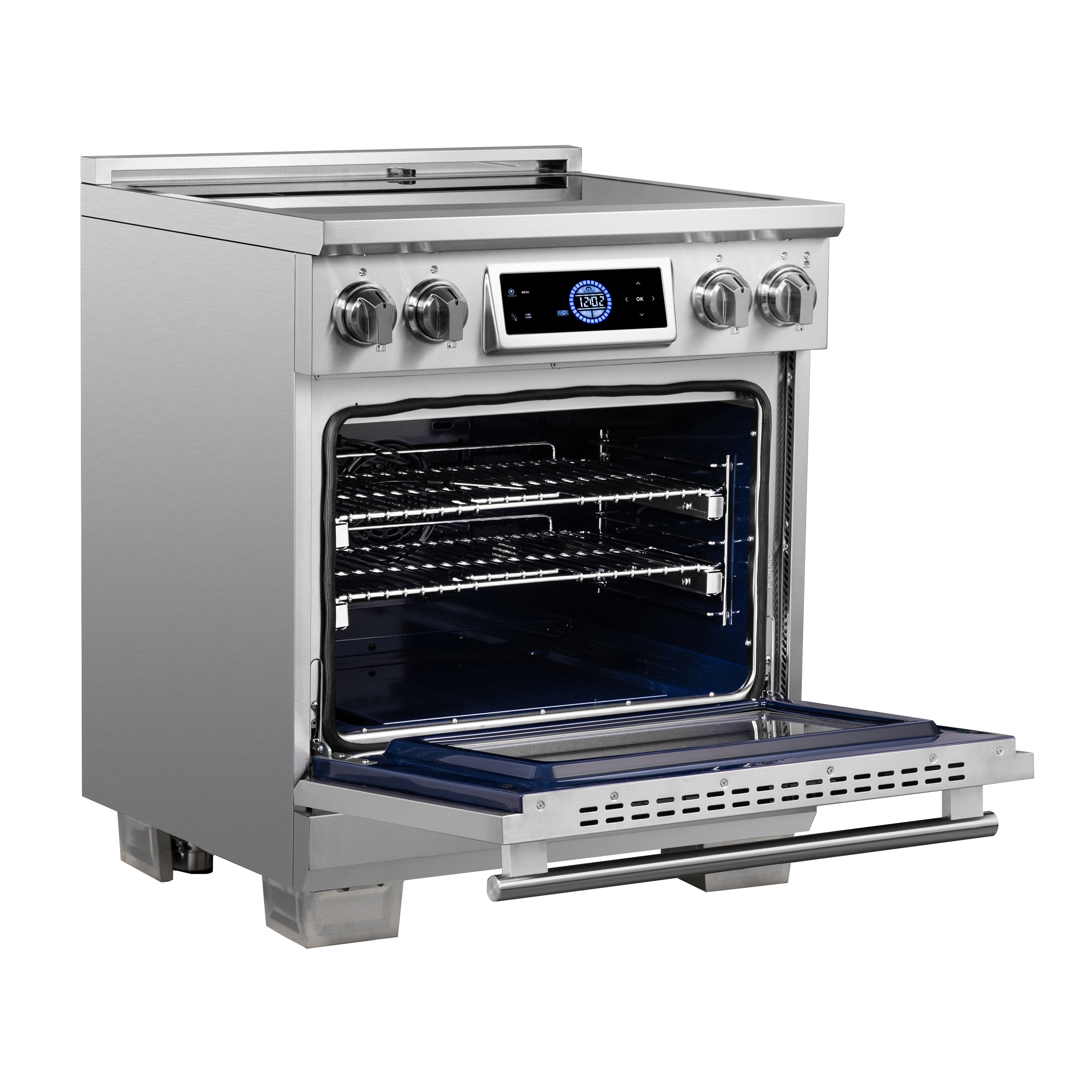 Forno Maximus 30 in. 4.32 cu. ft. 4-Burner Stainless Steel Induction Range with Air Fry | FFSIN0968-30